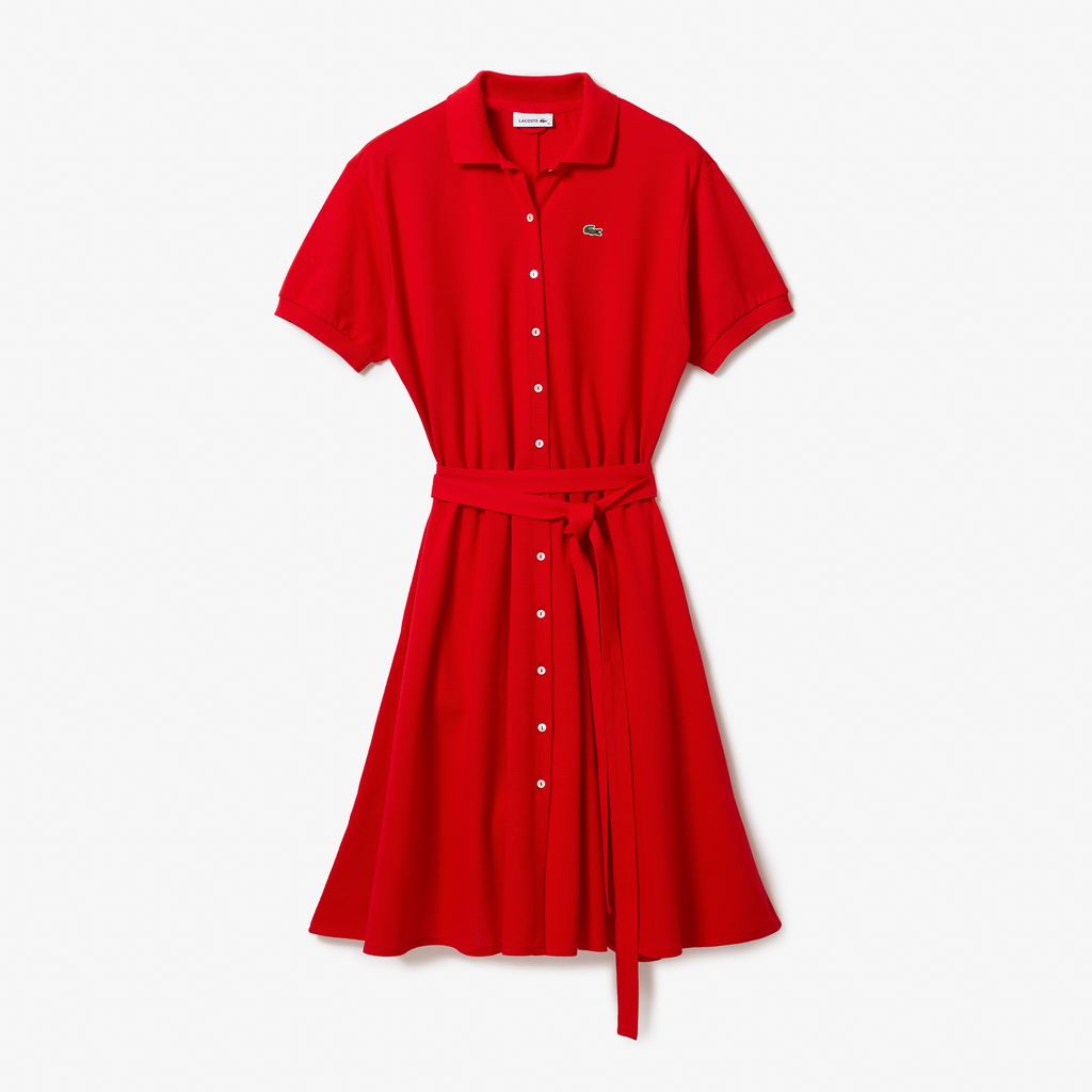 Đầm Polo Lacoste Nữ Có Đai Chất Liệu Cotton Piqué