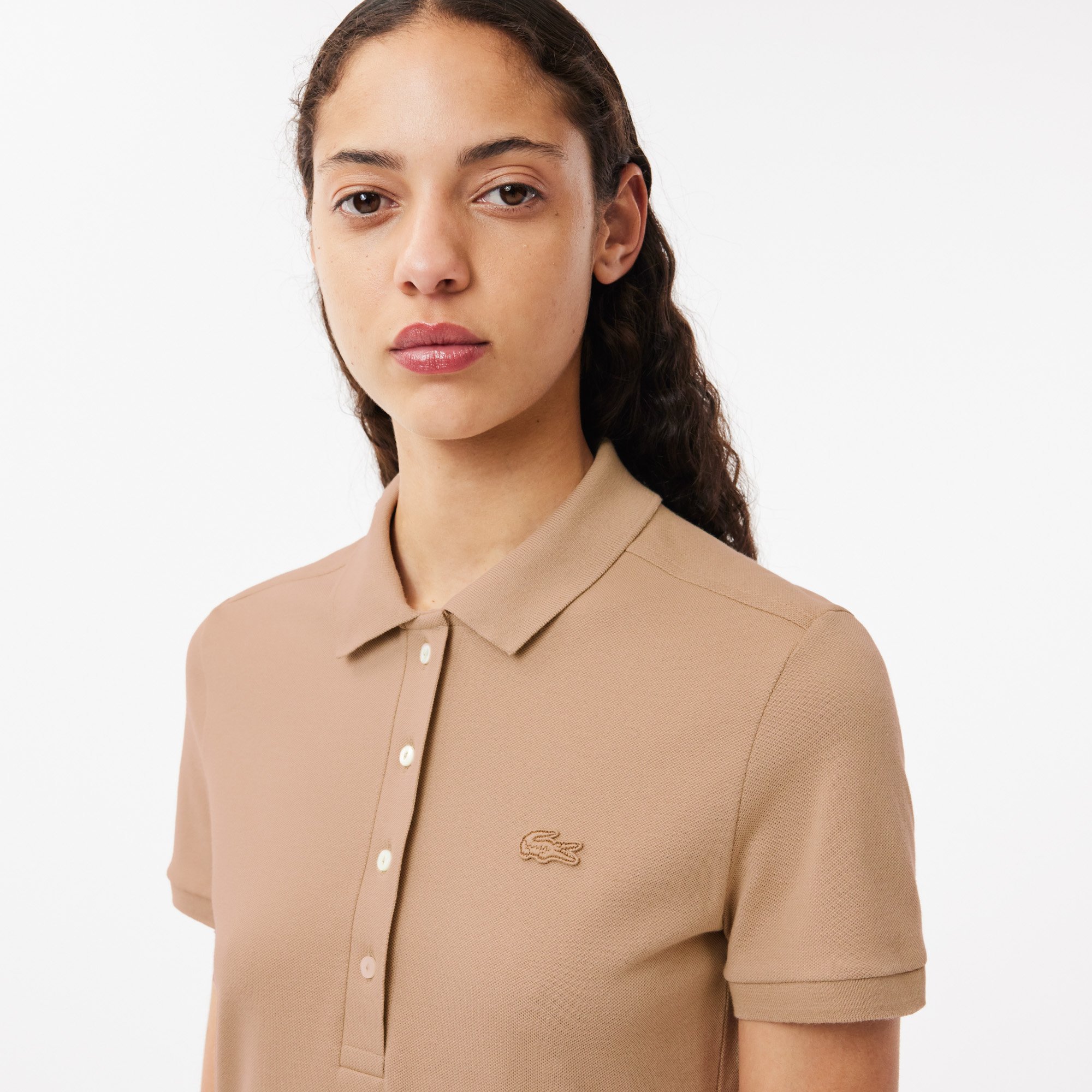 Đầm Polo Lacoste Nữ Piqué Ôm Dáng Co Dãn
