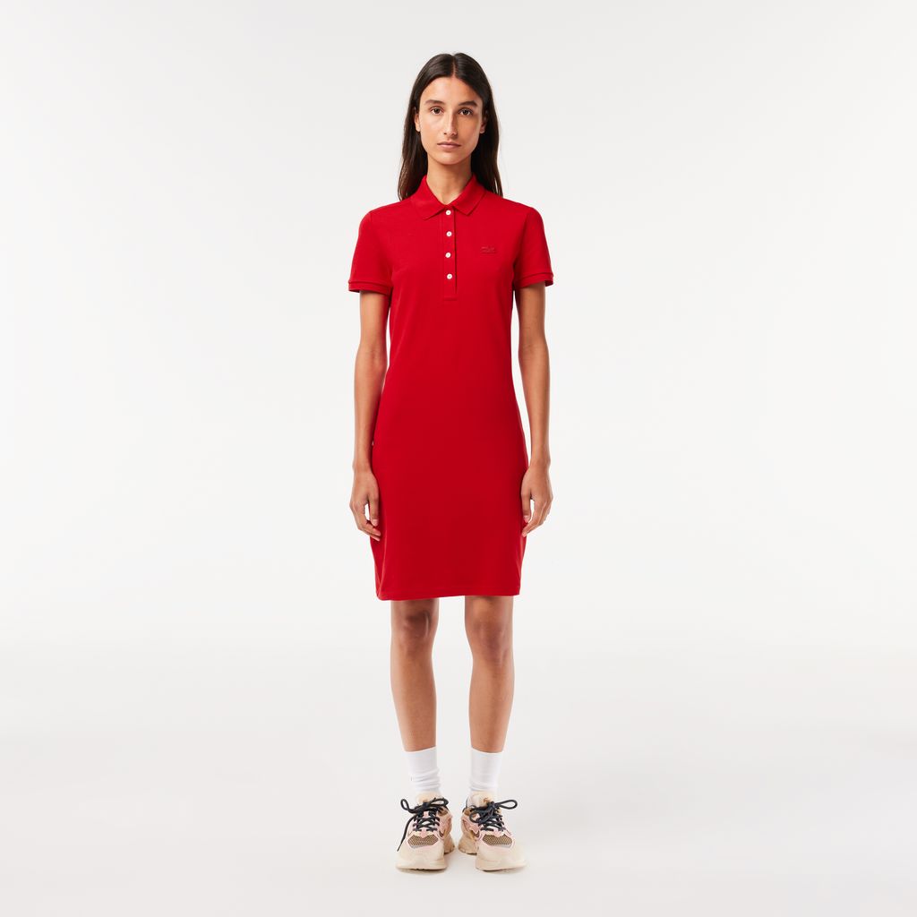 Đầm Polo Lacoste Nữ Piqué Ôm Dáng Co Dãn
