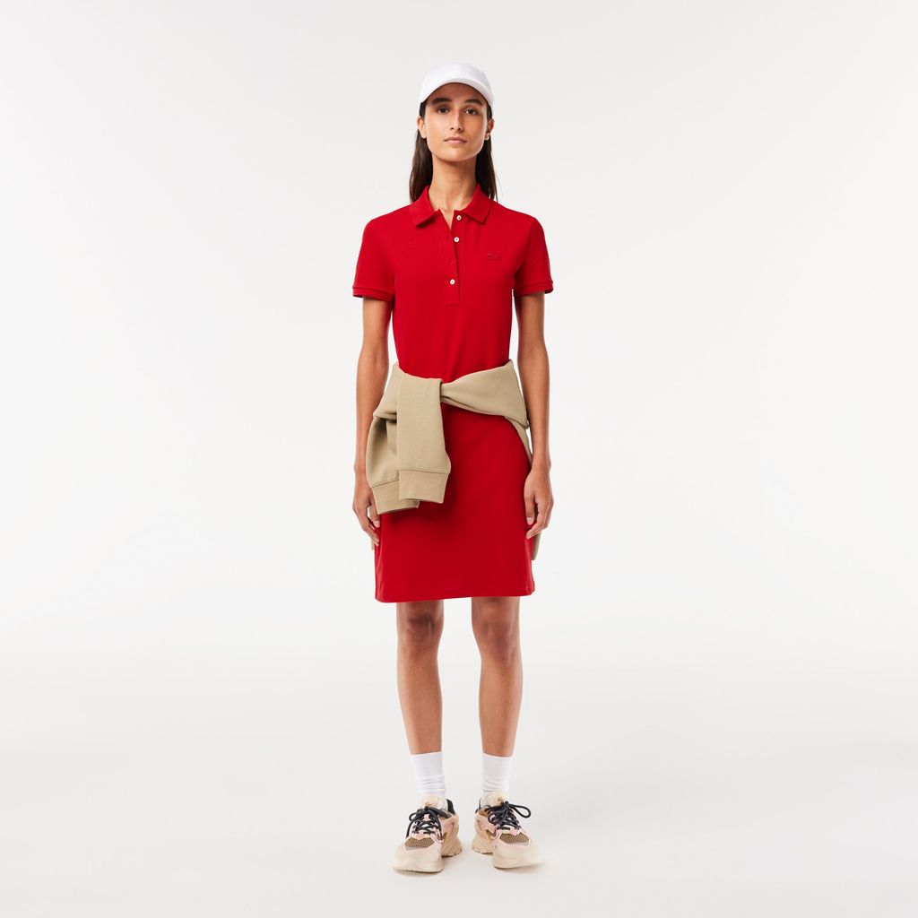 Đầm Polo Lacoste Nữ Piqué Ôm Dáng Co Dãn