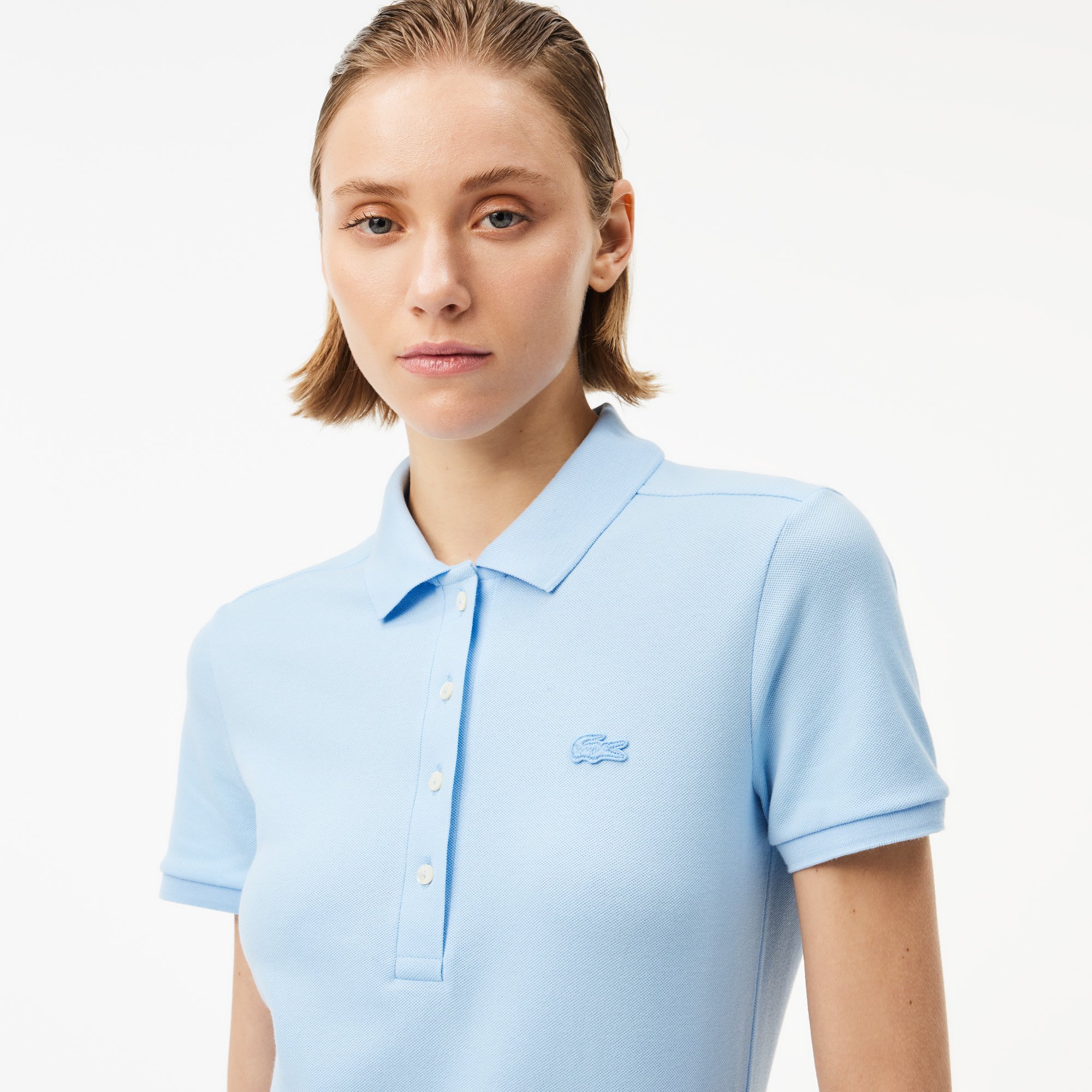 Đầm Polo Lacoste Nữ Piqué Ôm Dáng Co Dãn