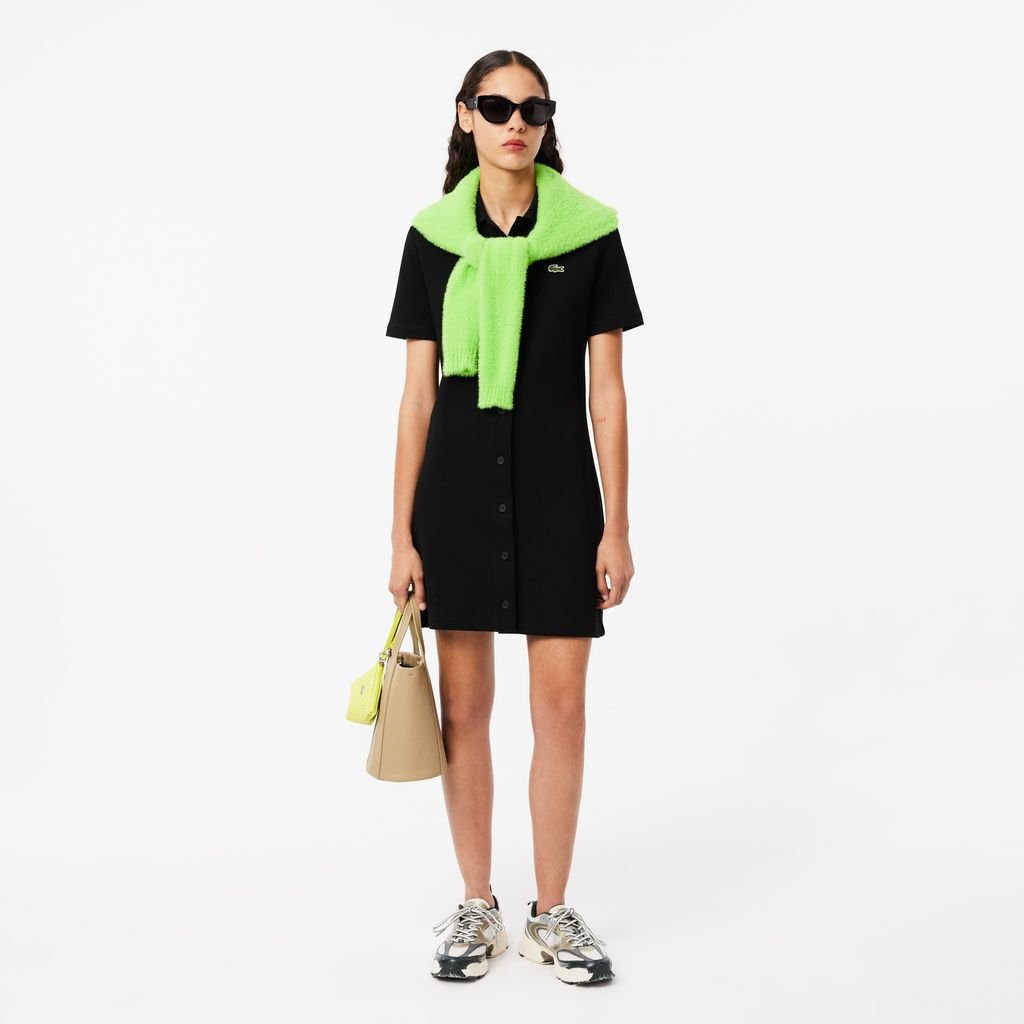 Đầm Polo Lacoste Nữ Piqué Cài Khuy Dày