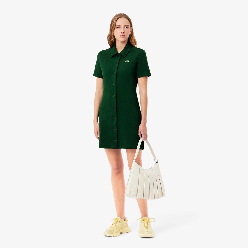Đầm Polo Lacoste Nữ Piqué Cài Khuy Dày