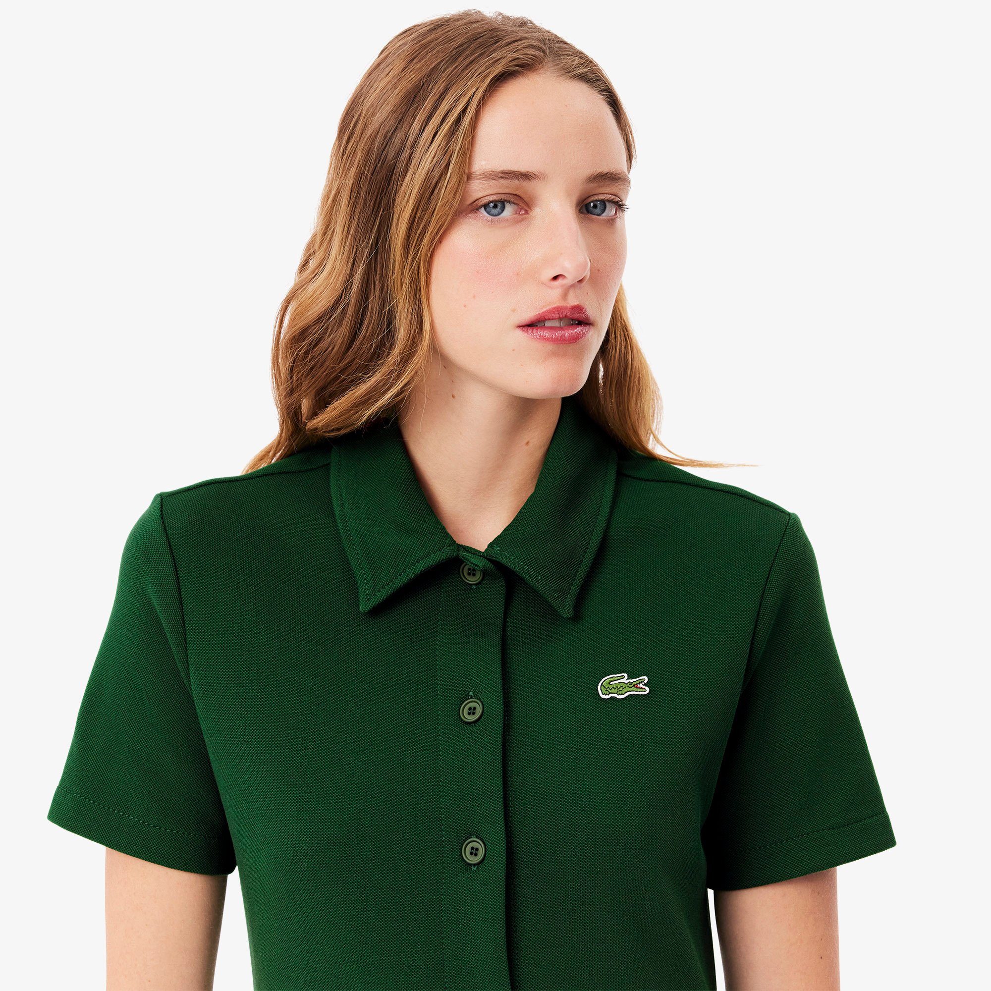 Đầm Polo Lacoste Nữ Piqué Cài Khuy  Dày