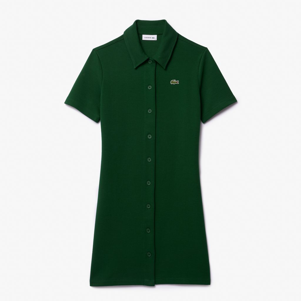 Đầm Polo Lacoste Nữ Piqué Cài Khuy Dày