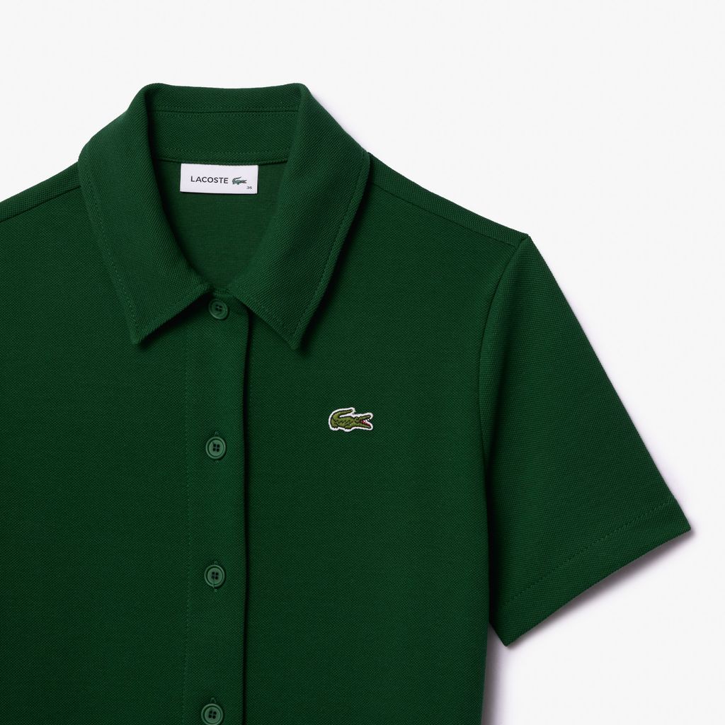 Đầm Polo Lacoste Nữ Piqué Cài Khuy Dày