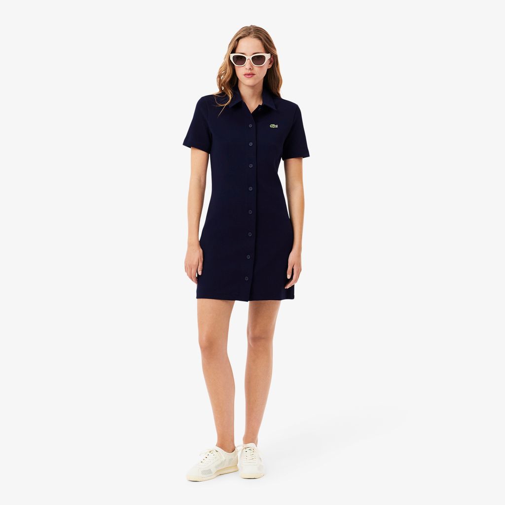 Đầm Polo Lacoste Nữ Piqué Cài Khuy Dày