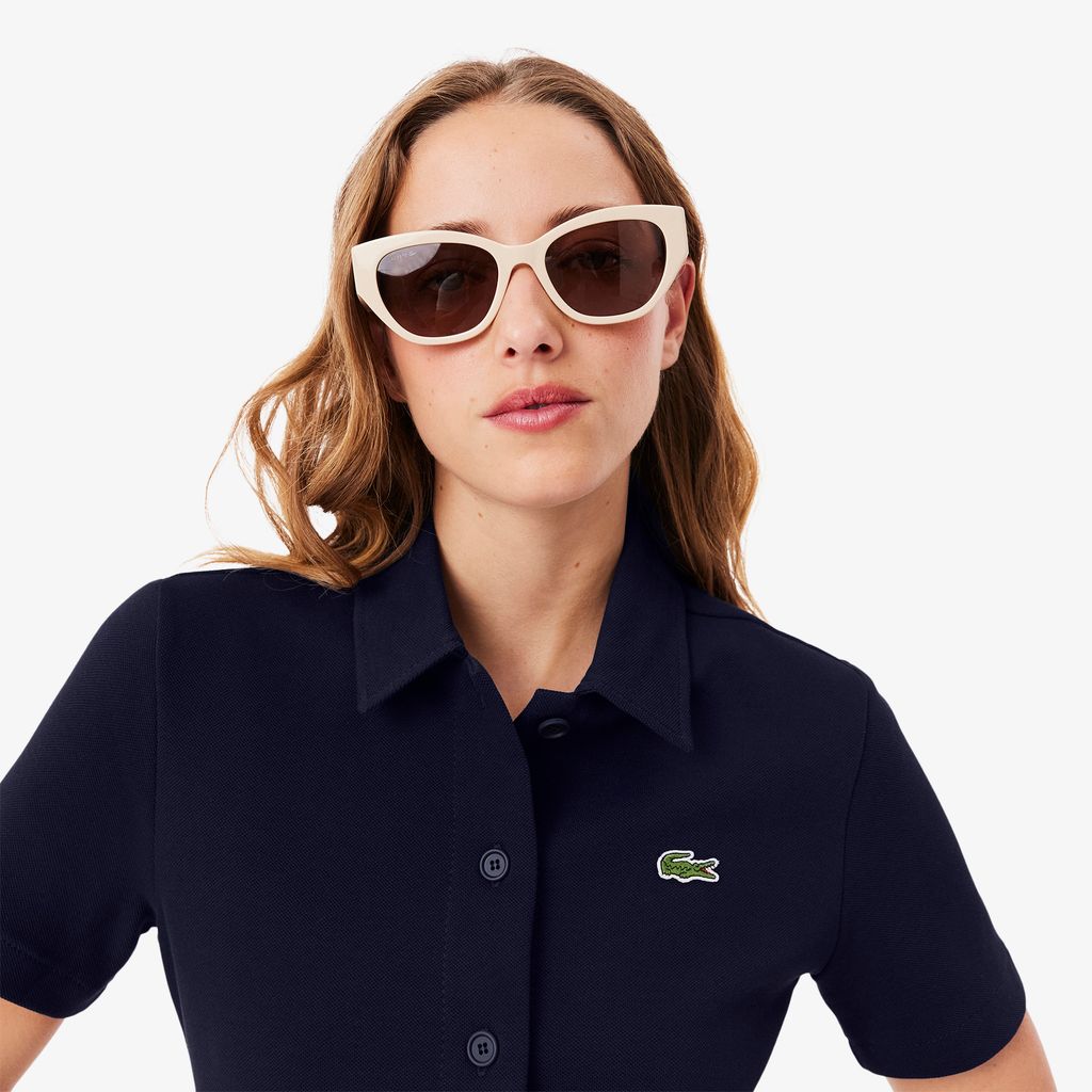 Đầm Polo Lacoste Nữ Piqué Cài Khuy Dày