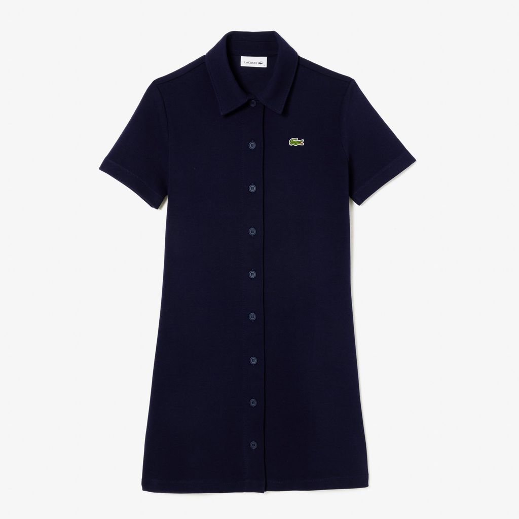 Đầm Polo Lacoste Nữ Piqué Cài Khuy Dày