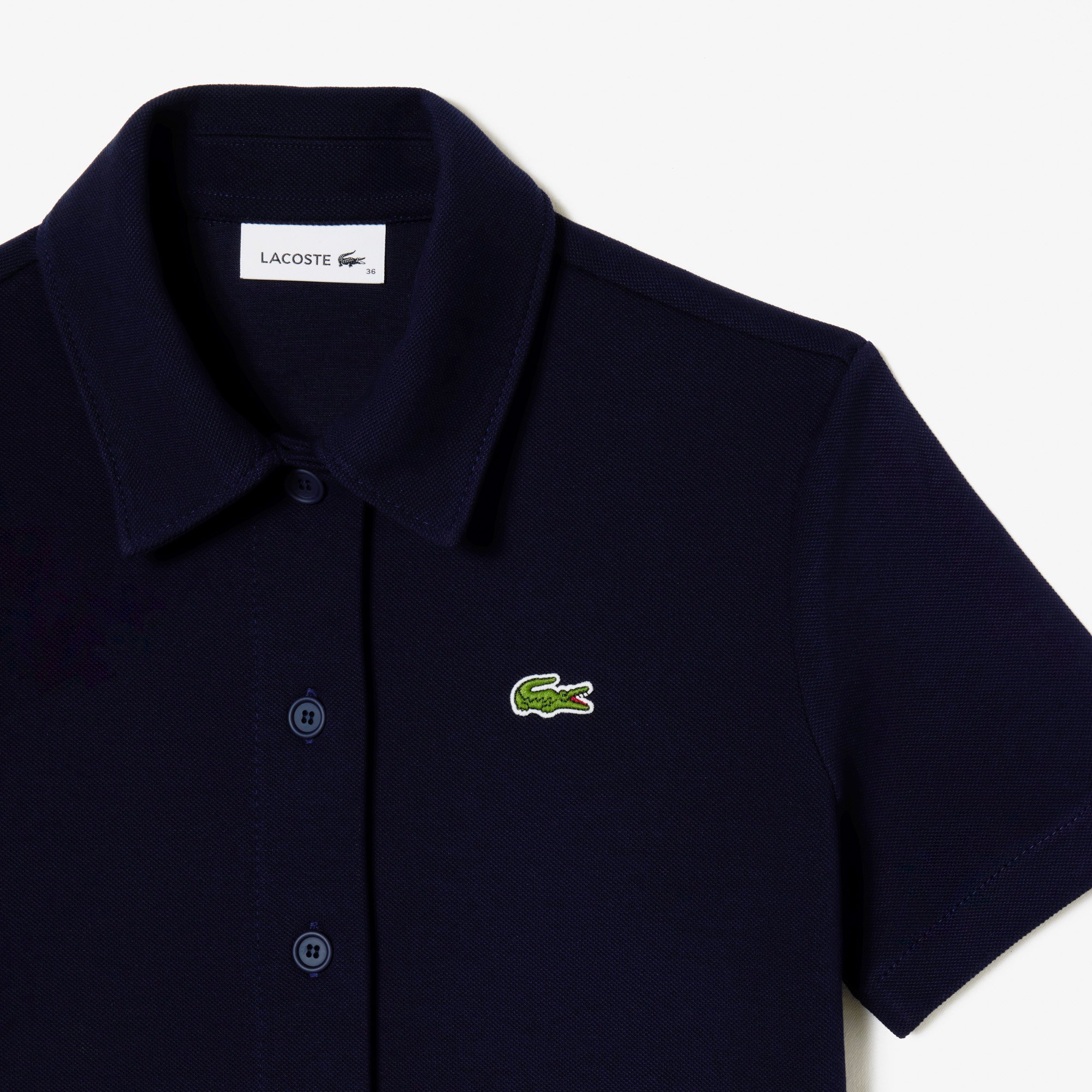 Đầm Polo Lacoste Nữ Cài Khuy Chất Liệu Organic Cotton