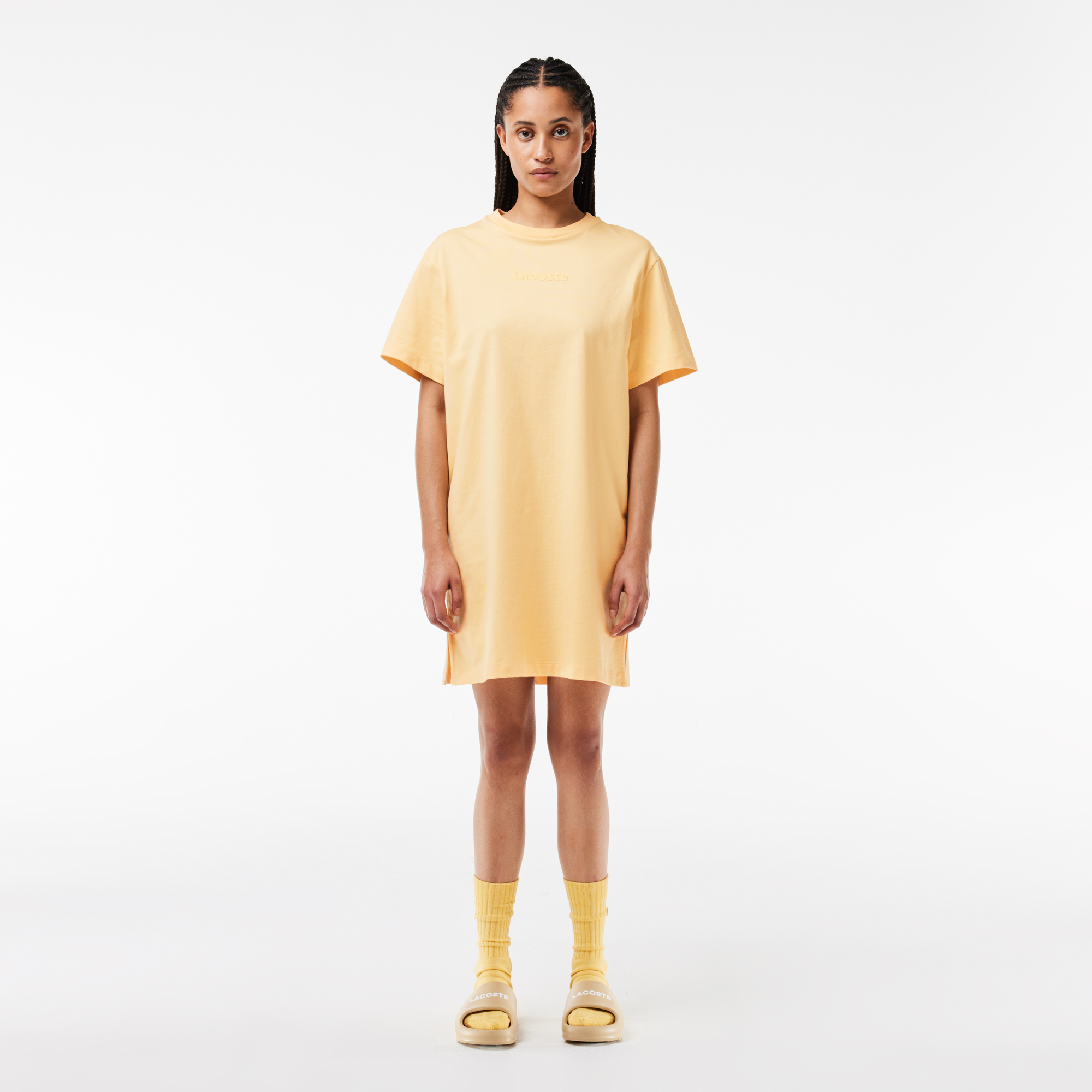 Đầm Lacoste Nữ Oversize Tay Ngắn Chất Liệu Cotton