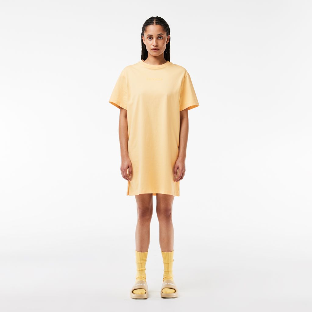 Đầm Lacoste Nữ Oversize Tay Ngắn Chất Liệu Cotton