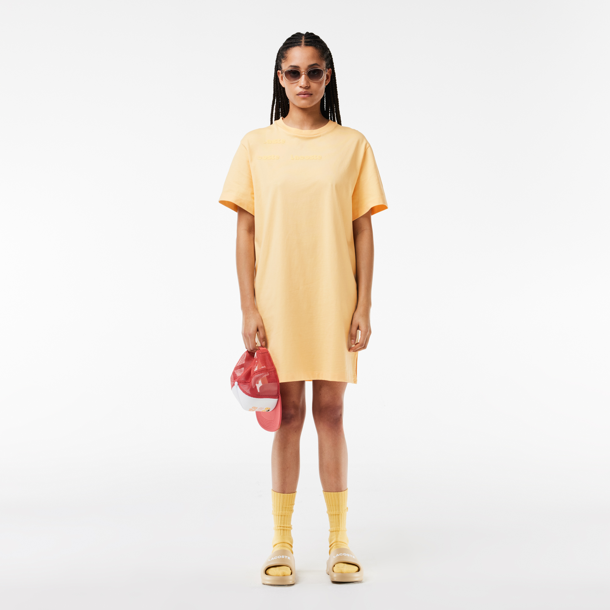 Đầm Lacoste Nữ Oversize Tay Ngắn Chất Liệu Cotton