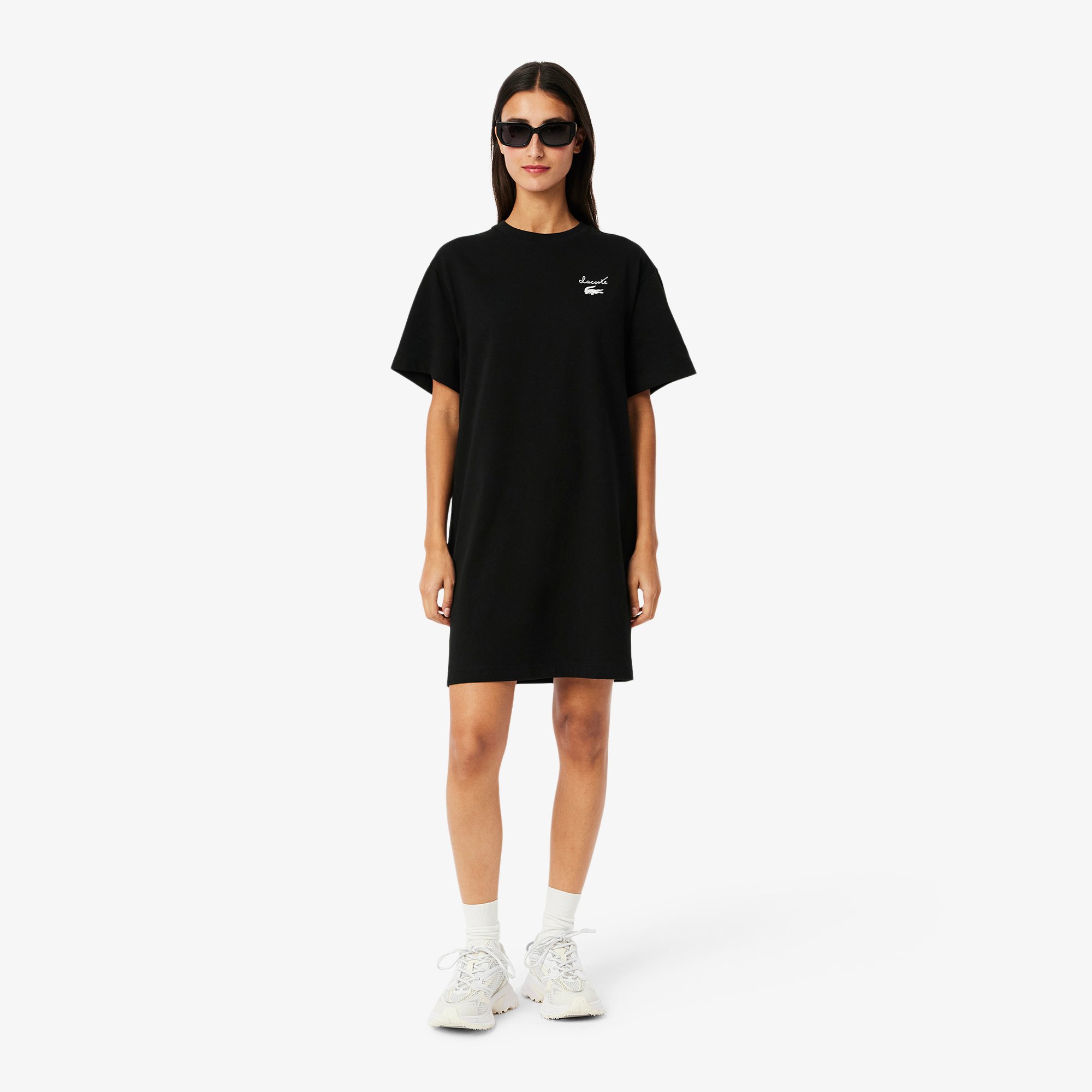 Đầm Lacoste Nữ Nữ Dáng Rộng Chất Liệu Thun Jersey
