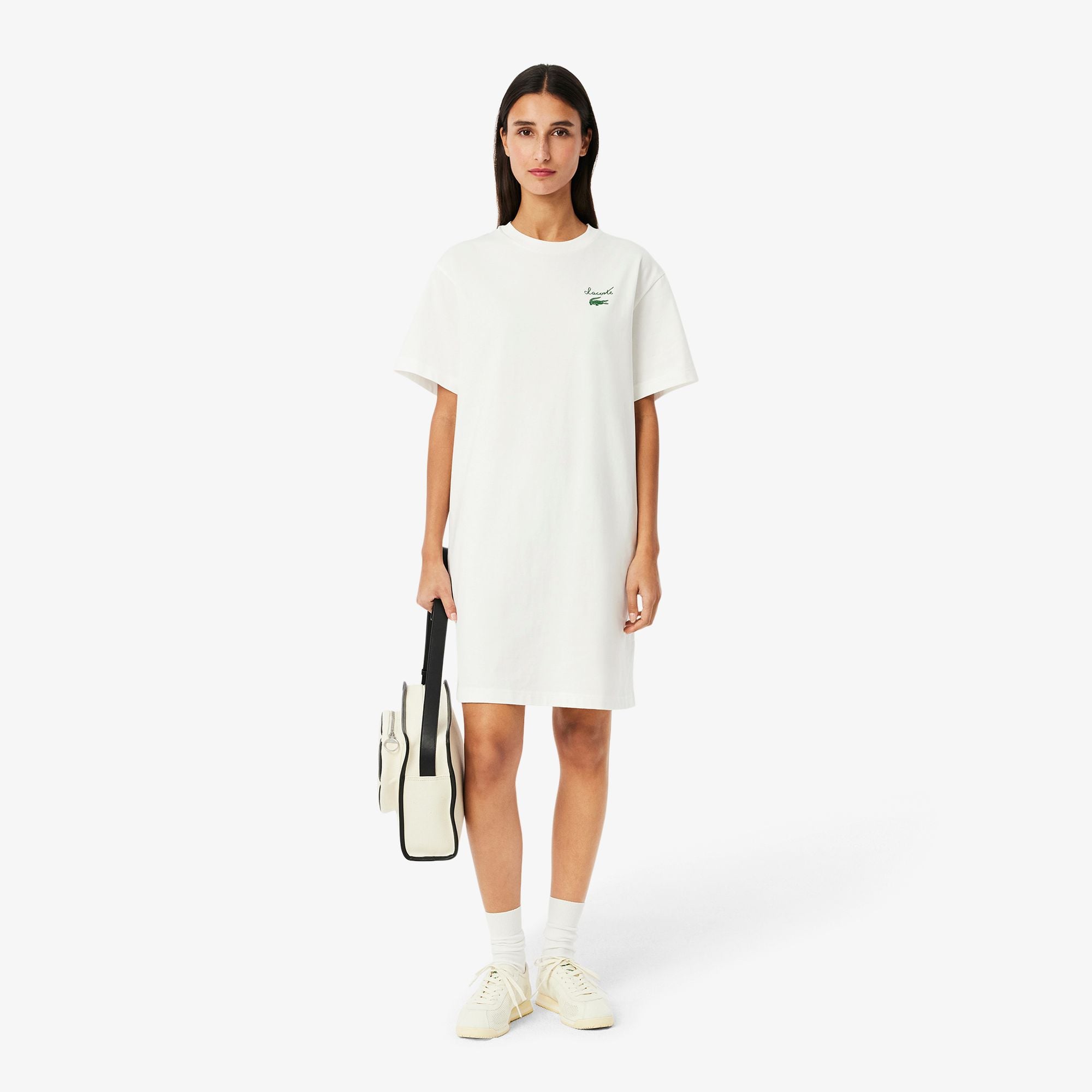 Đầm Lacoste Nữ Nữ Dáng Rộng Chất Liệu Thun Jersey