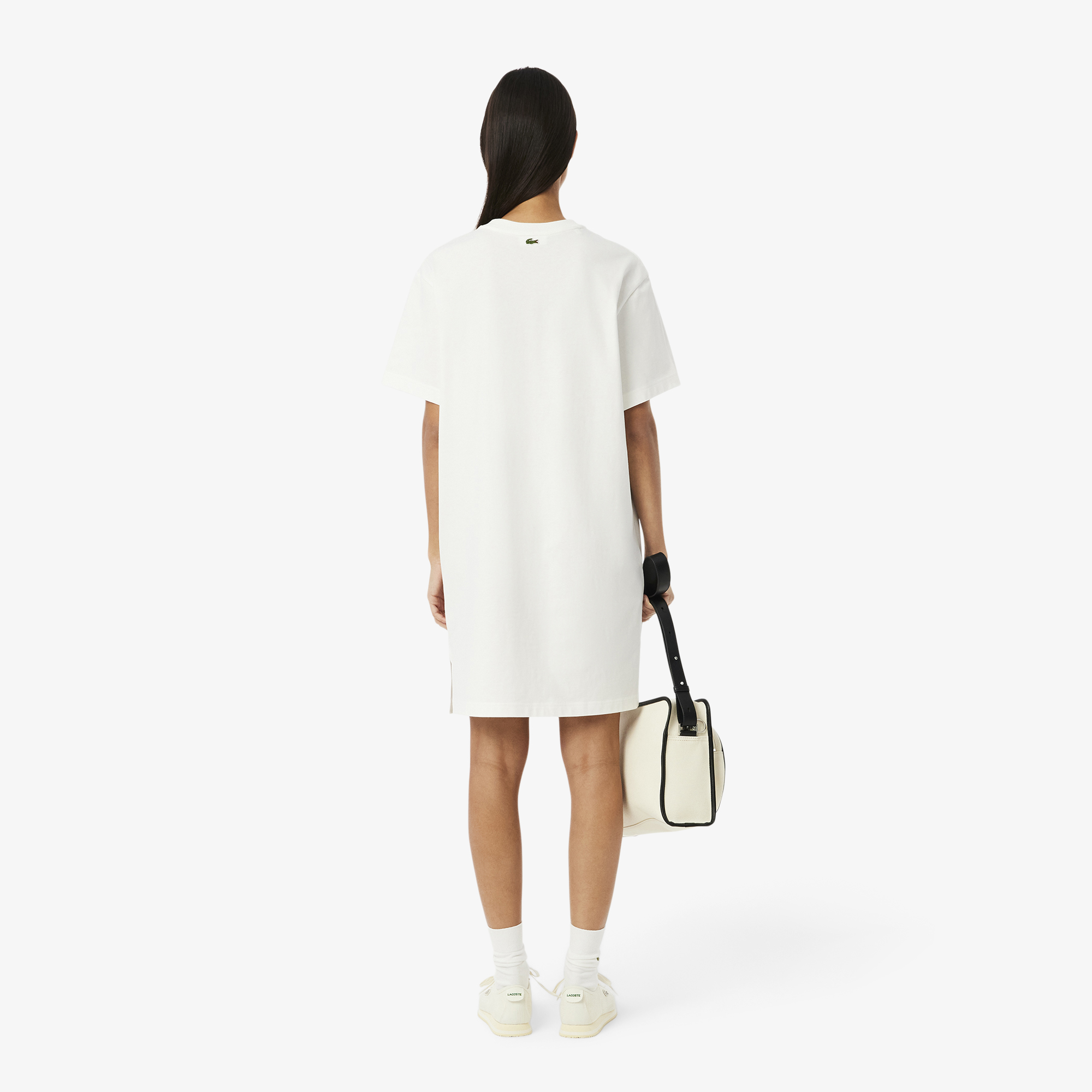 Đầm Thun Lacoste Nữ Dáng Rộng Chất Liệu Jersey Có Nhãn Hiệu