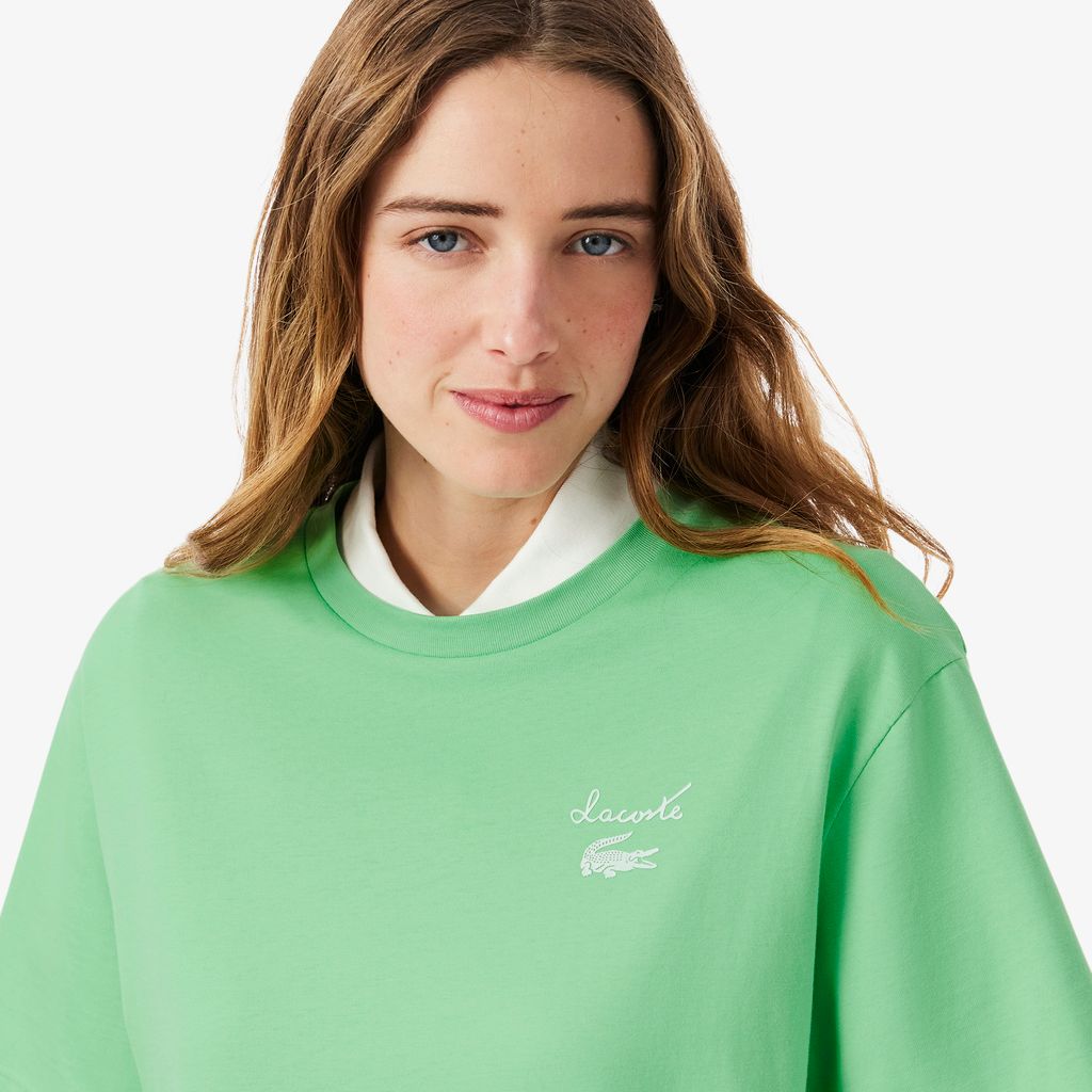 Đầm Lacoste Nữ Nữ Dáng Rộng Chất Liệu Thun Jersey