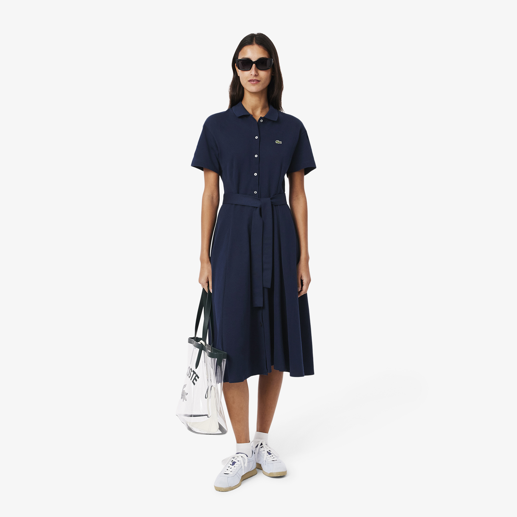 Đầm Polo Lacoste Nữ Dáng Xòe Chất Liệu Mini-Piqué