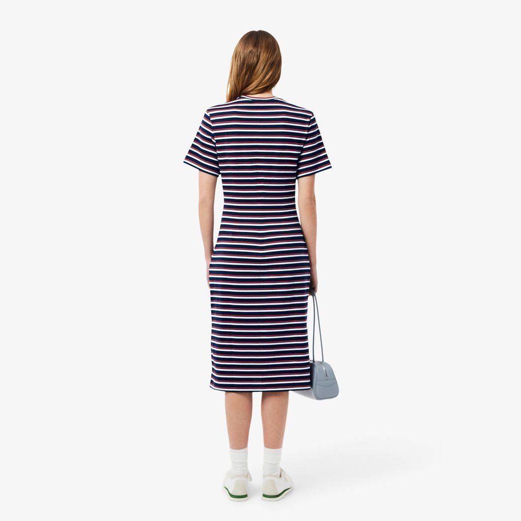 Đầm Thun Lacoste Nữ Chất Liệu Jersey Họa Tiết Sọc