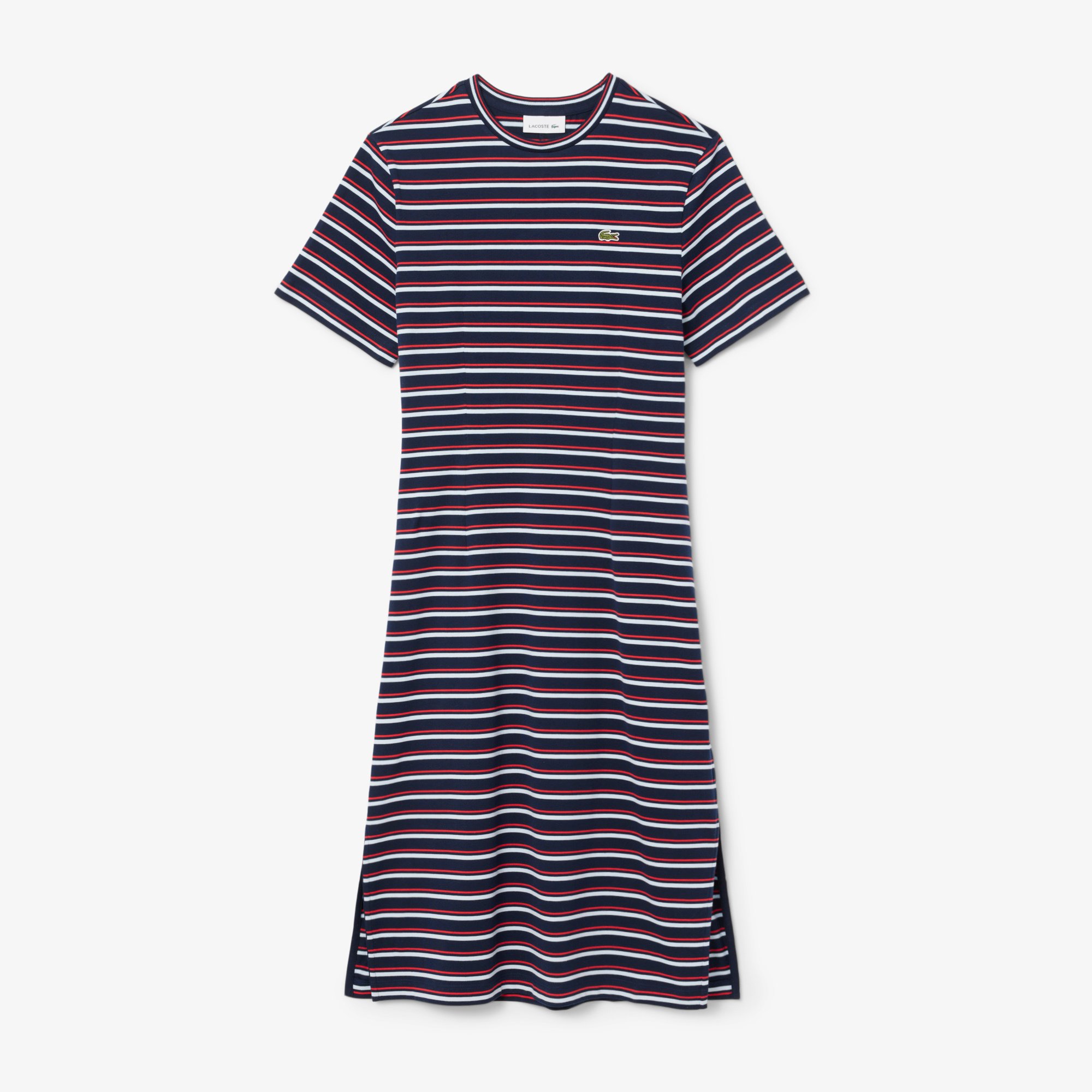 Đầm Thun Lacoste Nữ Chất Liệu Jersey Họa Tiết Sọc