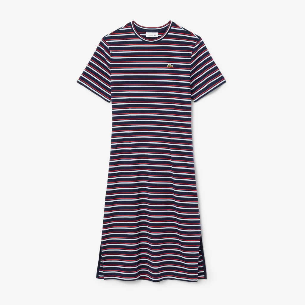 Đầm Thun Lacoste Nữ Chất Liệu Jersey Họa Tiết Sọc