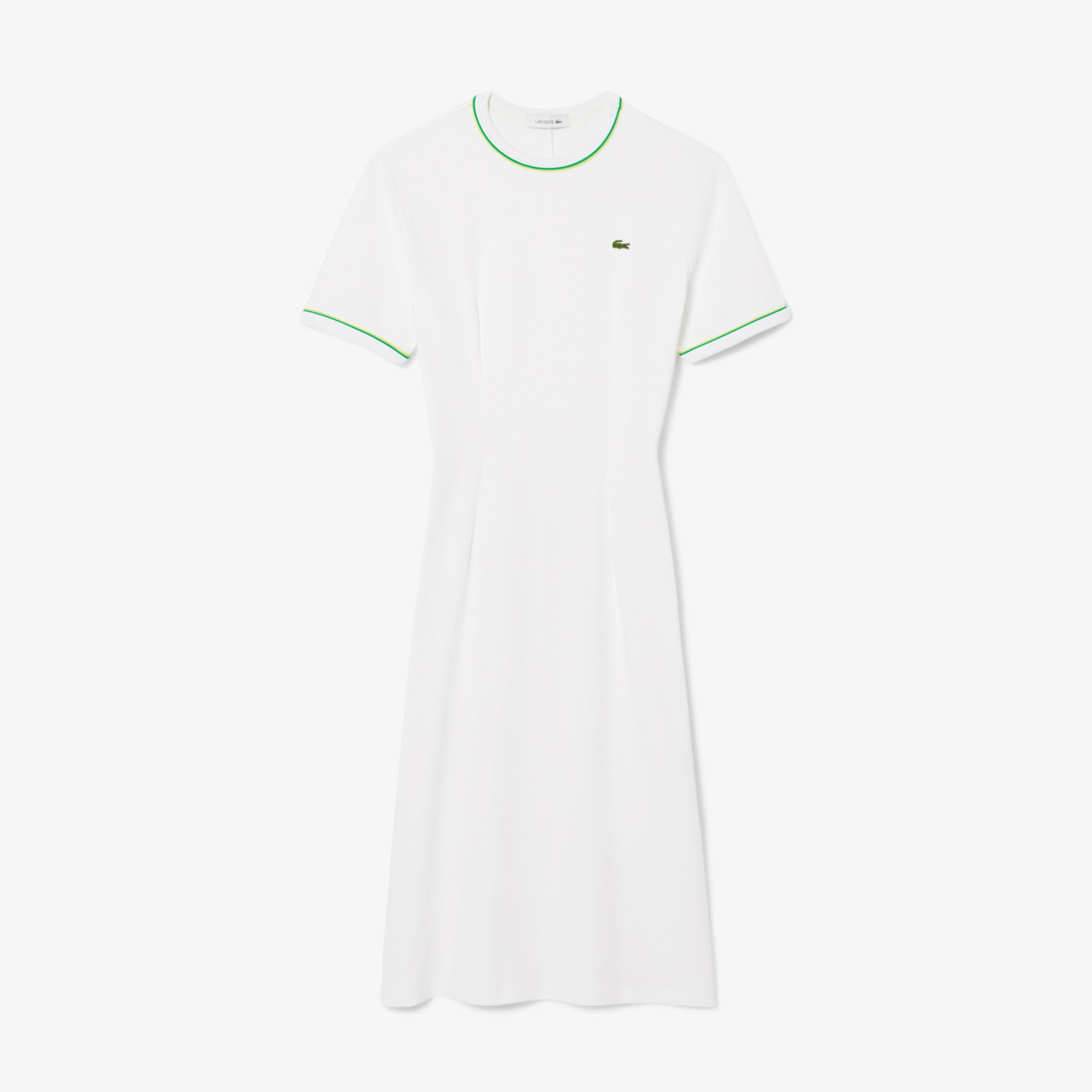 Đầm Thun Lacoste Nữ Chất Liệu Jersey Họa Tiết Viền Nổi Bật