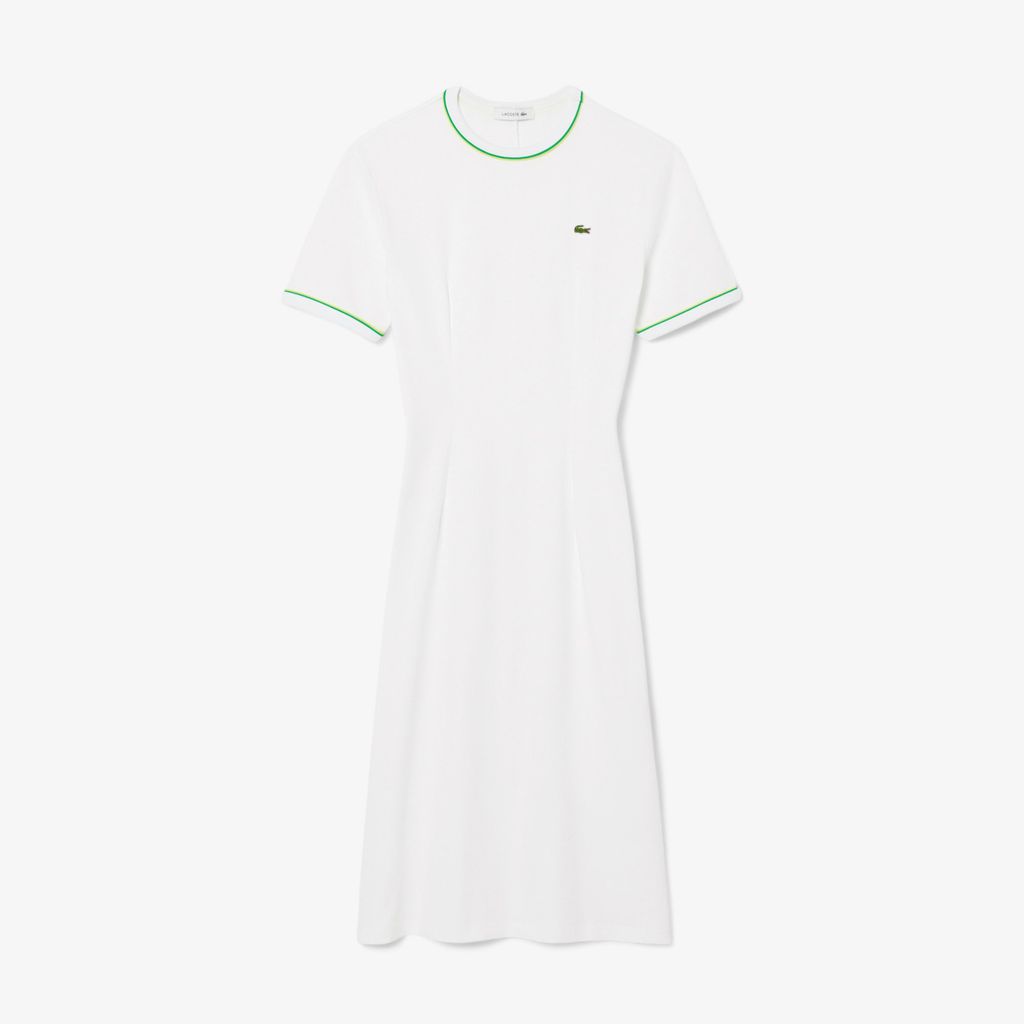 Đầm Thun Lacoste Nữ Chất Liệu Jersey Họa Tiết Viền Nổi Bật