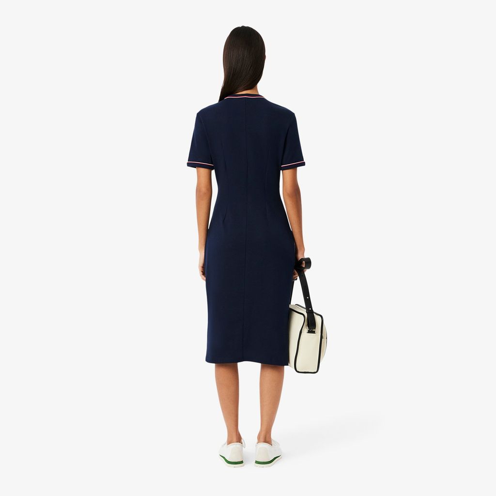 Đầm Thun Lacoste Nữ Chất Liệu Jersey Họa Tiết Viền Nổi Bật