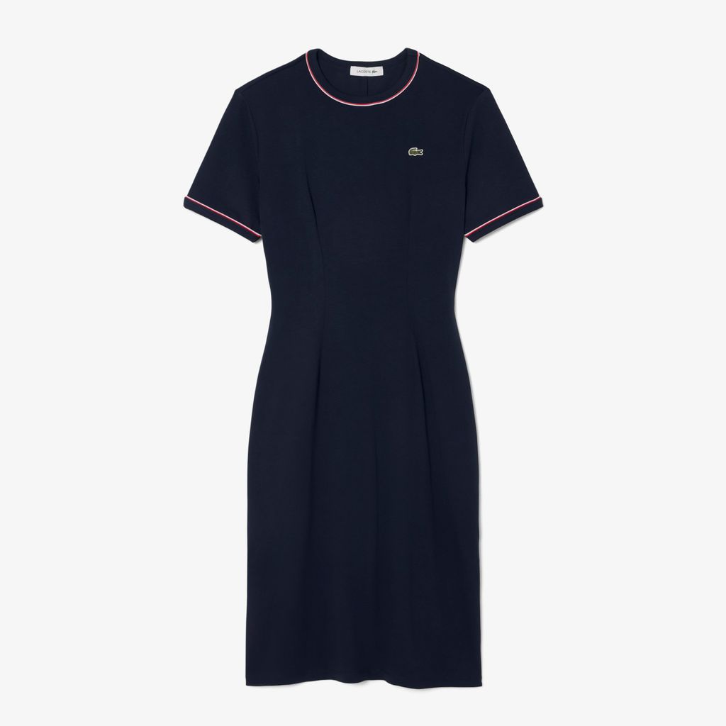 Đầm Thun Lacoste Nữ Chất Liệu Jersey Họa Tiết Viền Nổi Bật