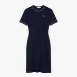 Đầm Thun Lacoste Nữ Chất Liệu Jersey Họa Tiết Viền Nổi Bật