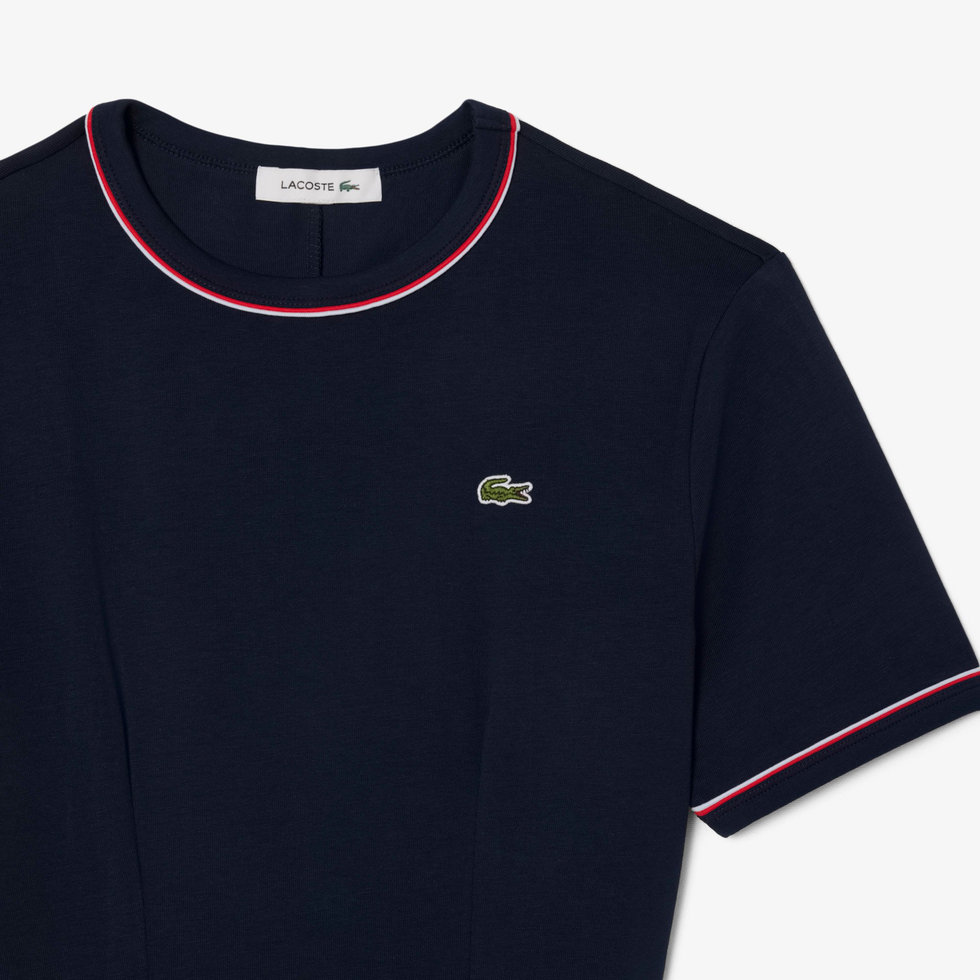 Đầm Thun Lacoste Nữ Chất Liệu Jersey Họa Tiết Viền Nổi Bật
