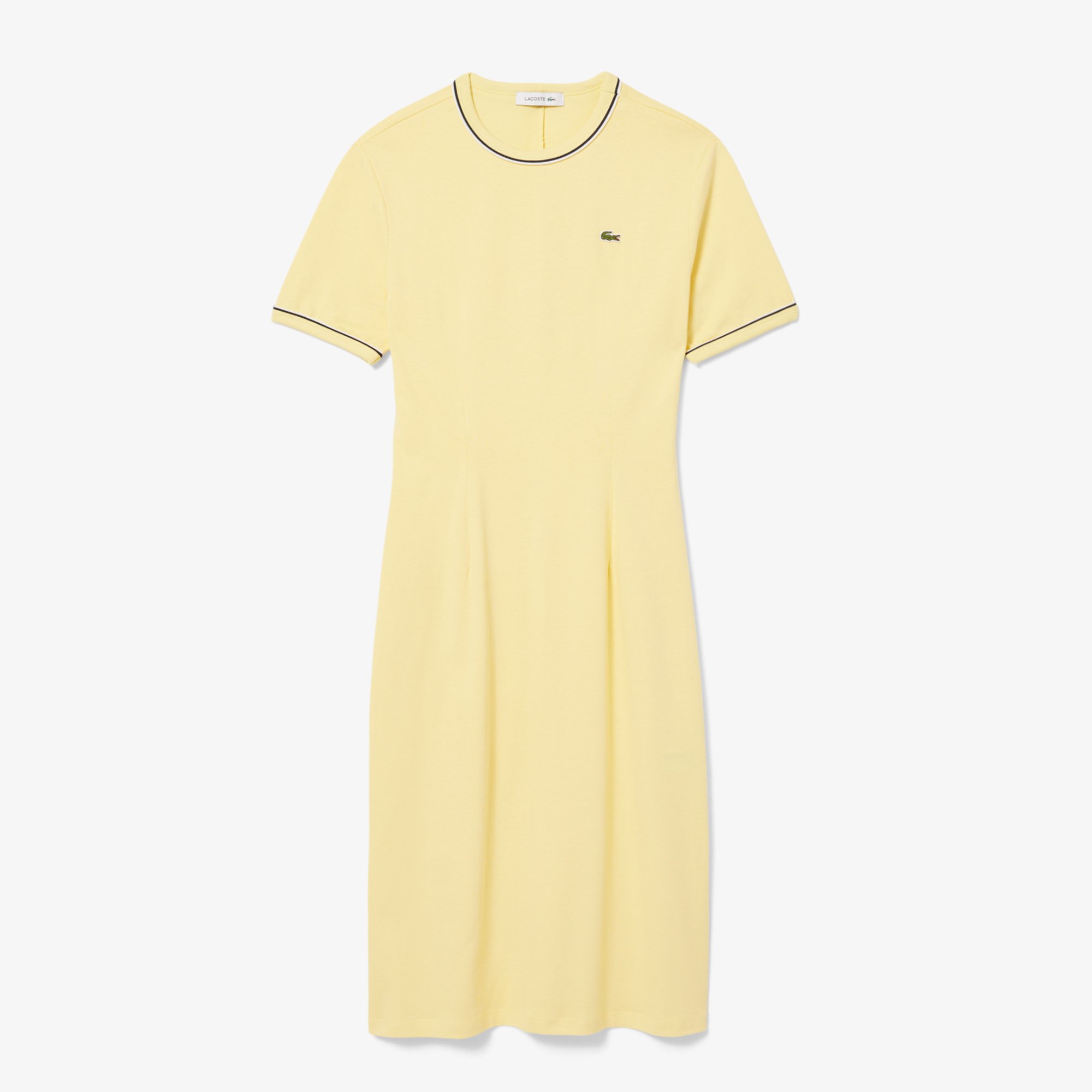 Đầm Thun Lacoste Nữ Chất Liệu Jersey Họa Tiết Viền Nổi Bật