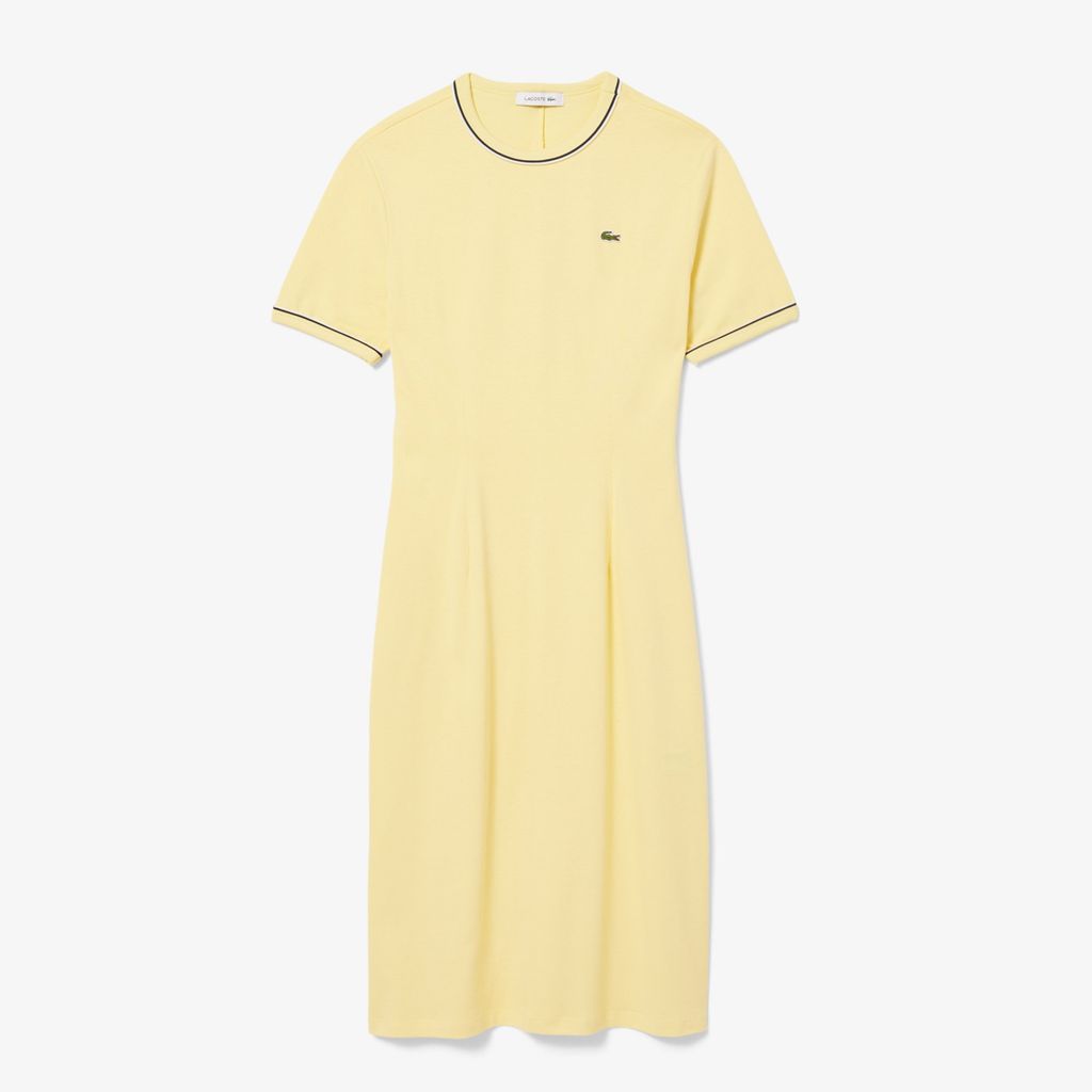 Đầm Thun Lacoste Nữ Chất Liệu Jersey Họa Tiết Viền Nổi Bật