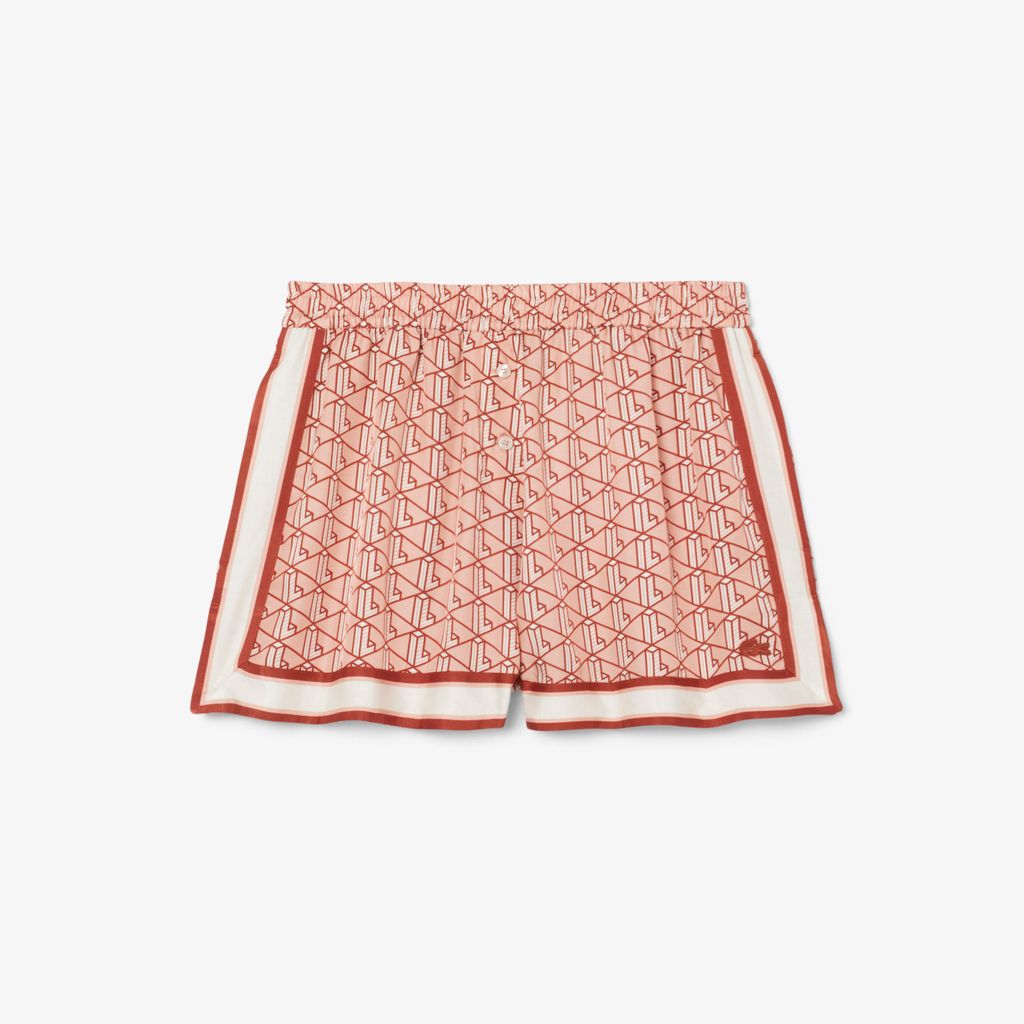 Quần Ngắn Lacoste Nữ Chất liệu Mềm In Họa Tiết Monogram