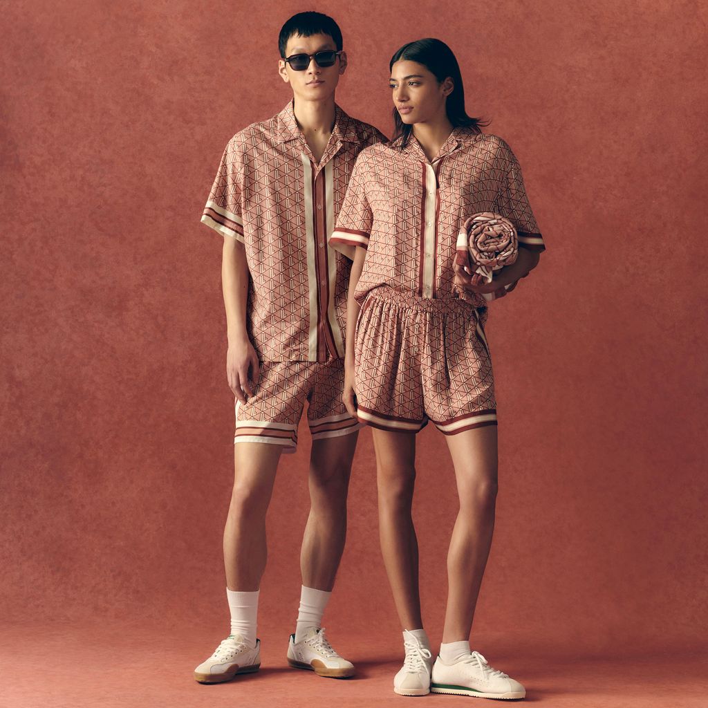 Quần Ngắn Lacoste Nữ Chất liệu Mềm In Họa Tiết Monogram