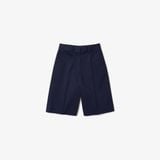 Quần Ngắn Bermuda Lacoste Nữ New Classic Có Nếp Gấp Chất Liệu Cotton Co Giãn