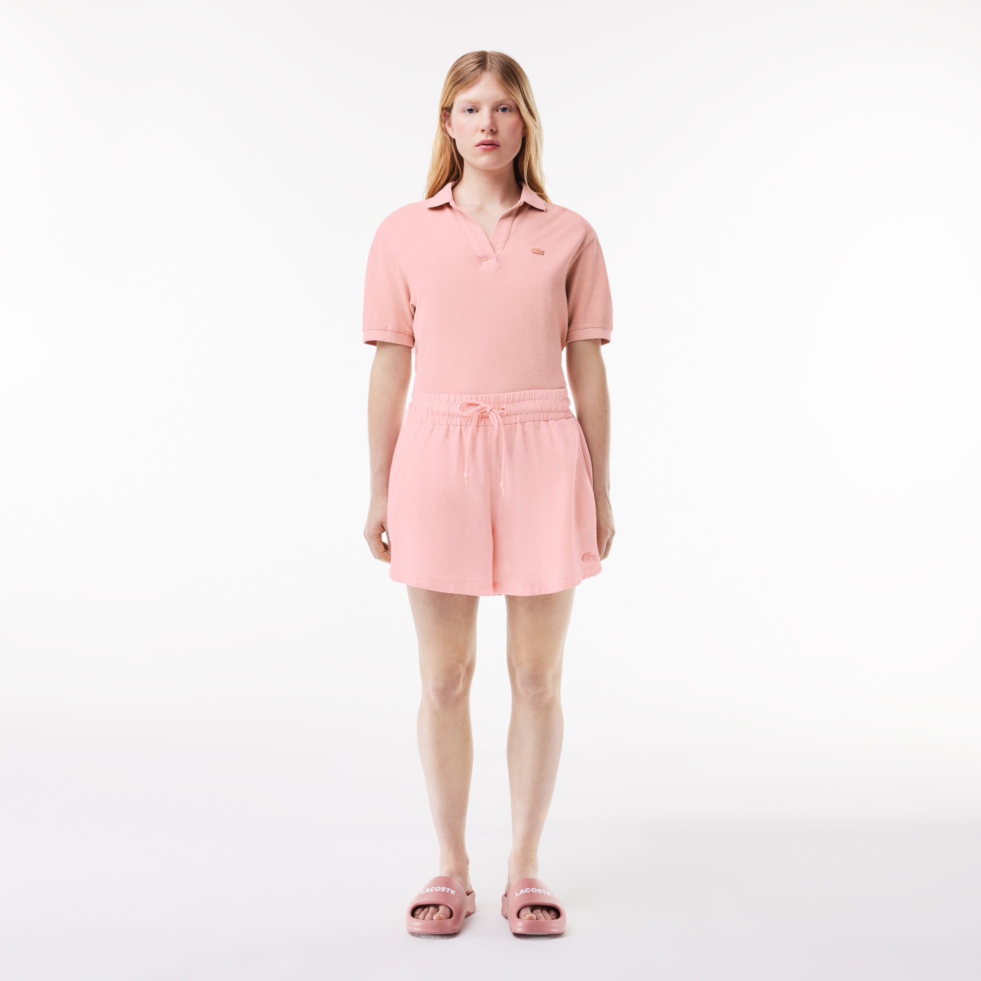 Quần Ngắn Lacoste Nữ Chất Liệu Lyocell Mềm Mại