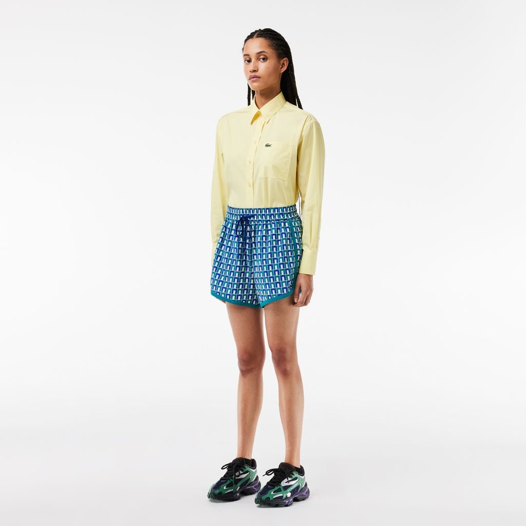 Quần Ngắn Lacoste Nữ Họa Tiết