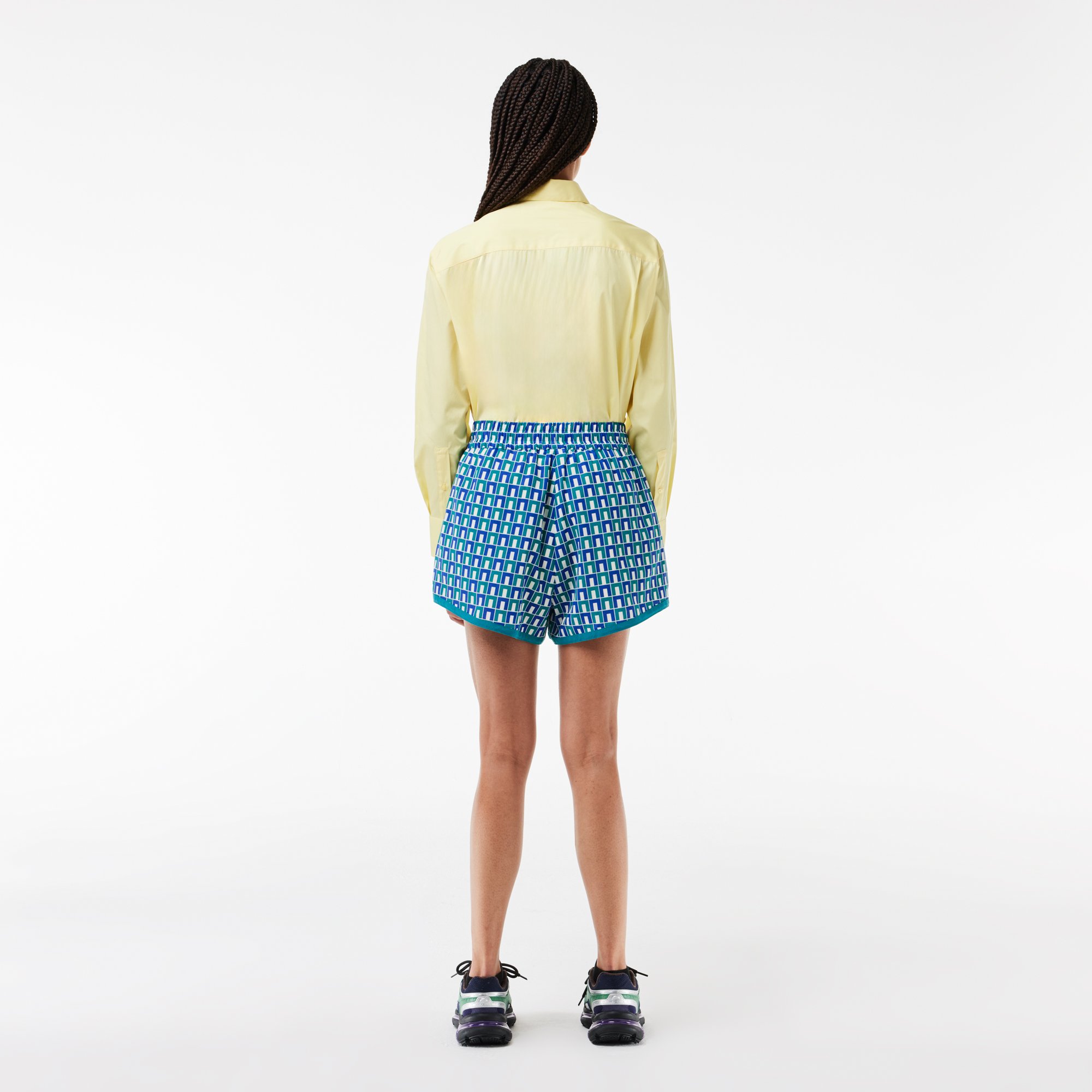 Quần Ngắn Lacoste Nữ Họa Tiết