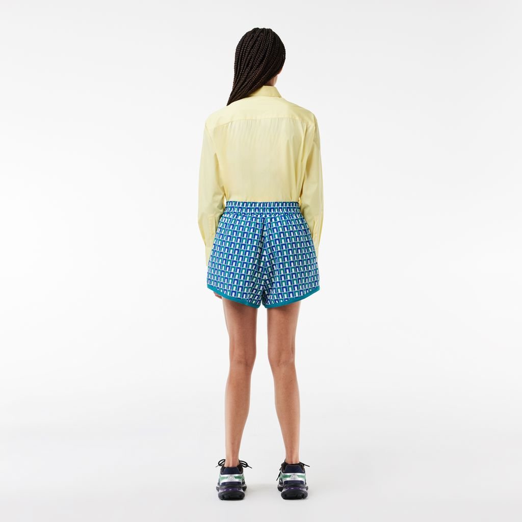 Quần Ngắn Lacoste Nữ Họa Tiết