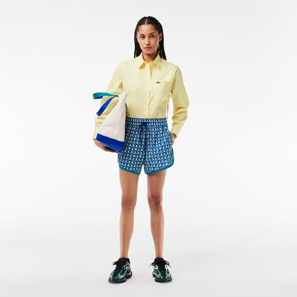 Quần Ngắn Lacoste Nữ Họa Tiết