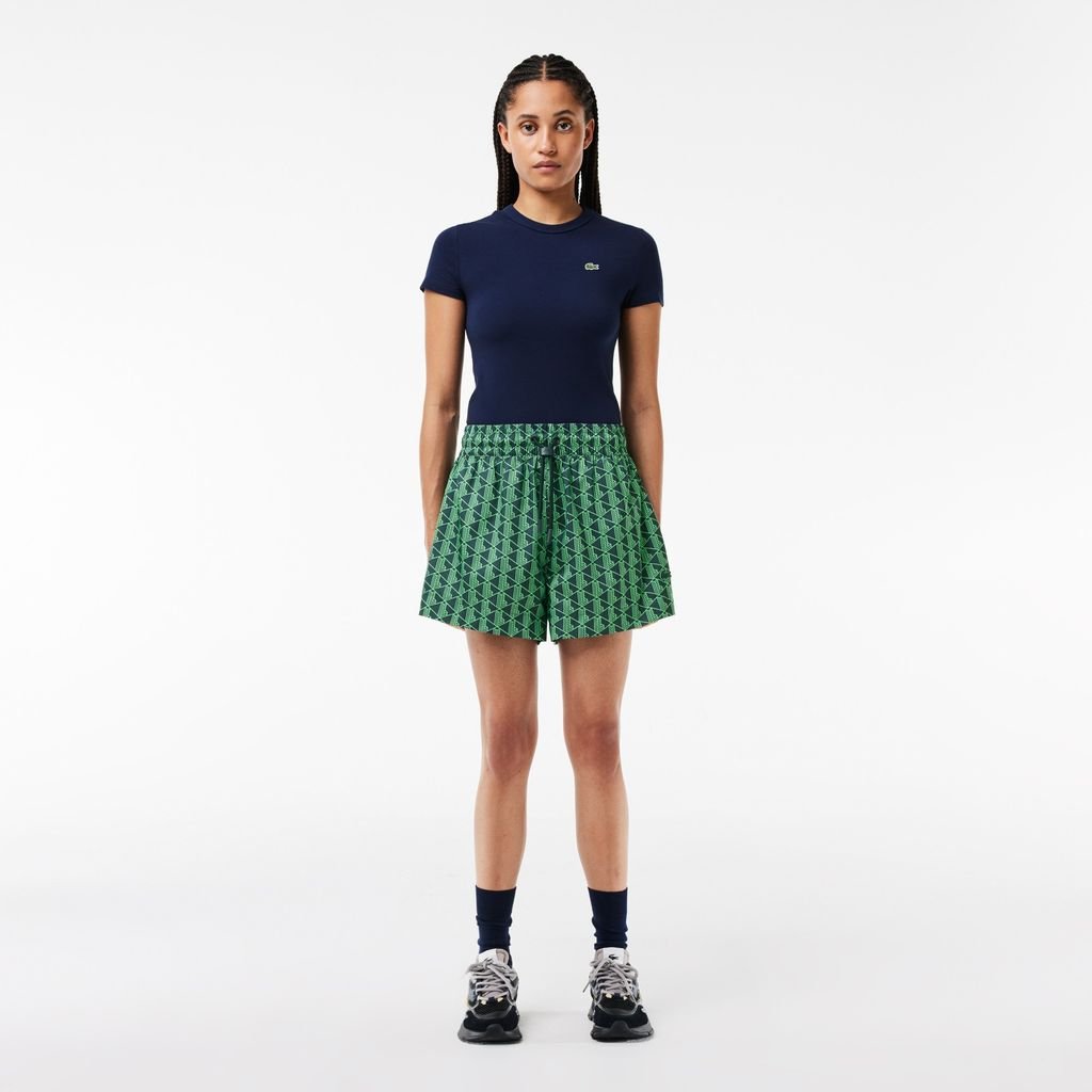 Quần Ngắn Lacoste Nữ Họa Tiết Monogram