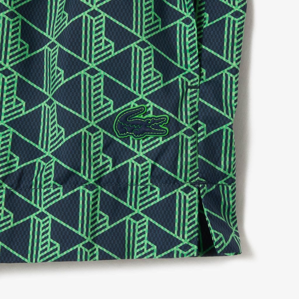 Quần Ngắn Lacoste Nữ Họa Tiết Monogram