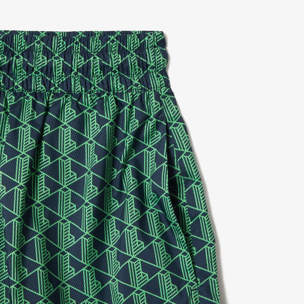Quần Ngắn Lacoste Nữ Họa Tiết Monogram