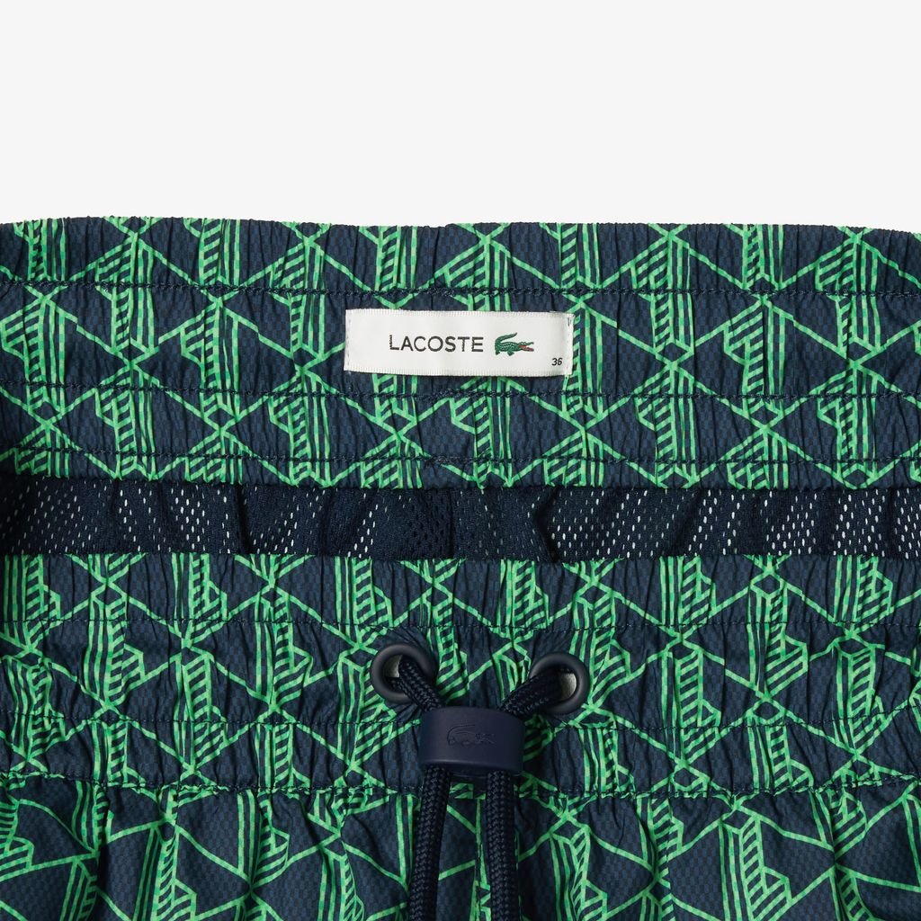 Quần Ngắn Lacoste Nữ Họa Tiết Monogram