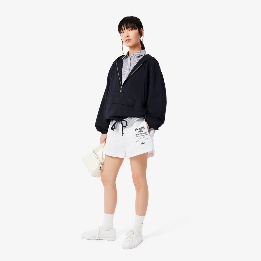 Quần Ngắn Lacoste Nữ Họa Tiết In Dài