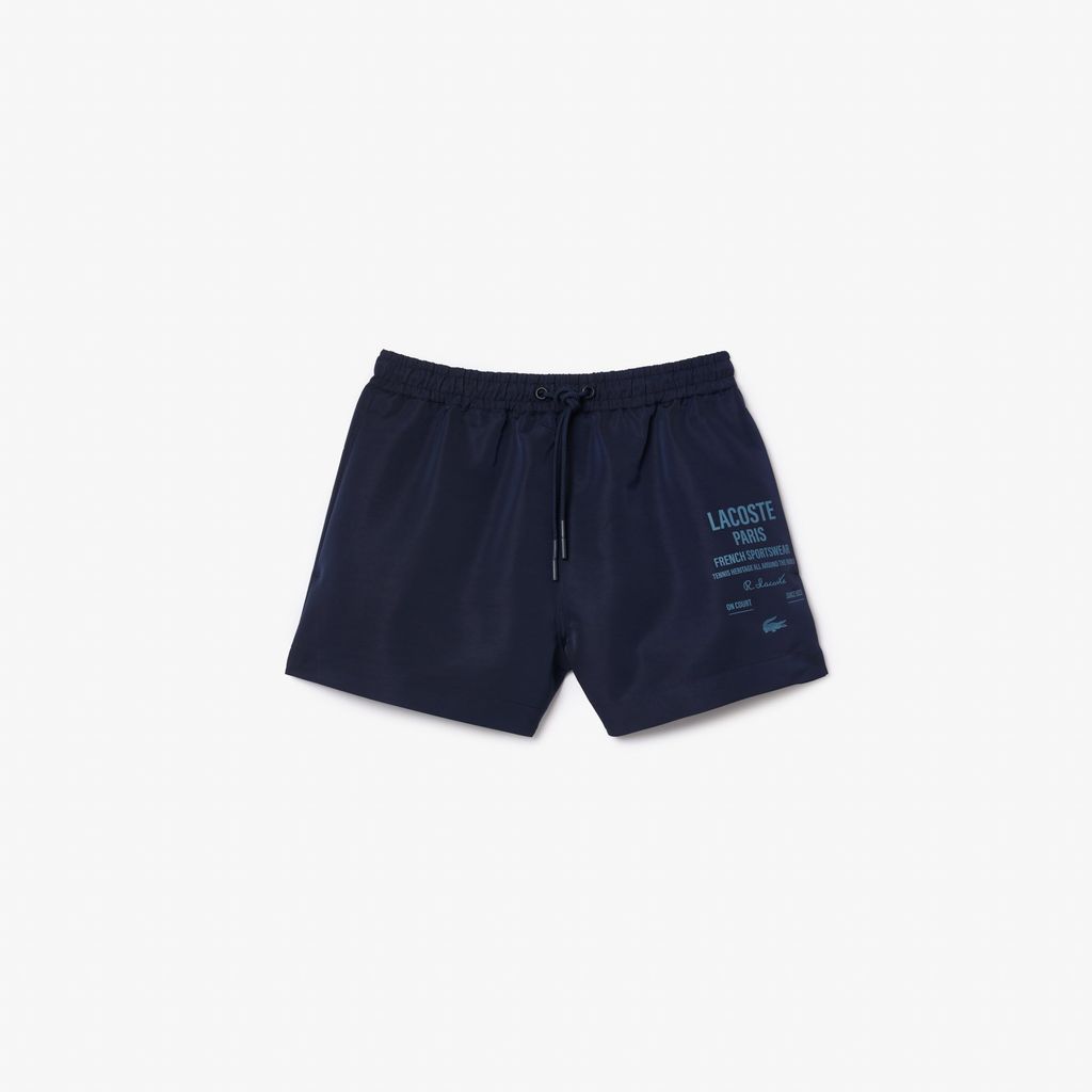 Quần Ngắn Lacoste Nữ Họa Tiết In Dài