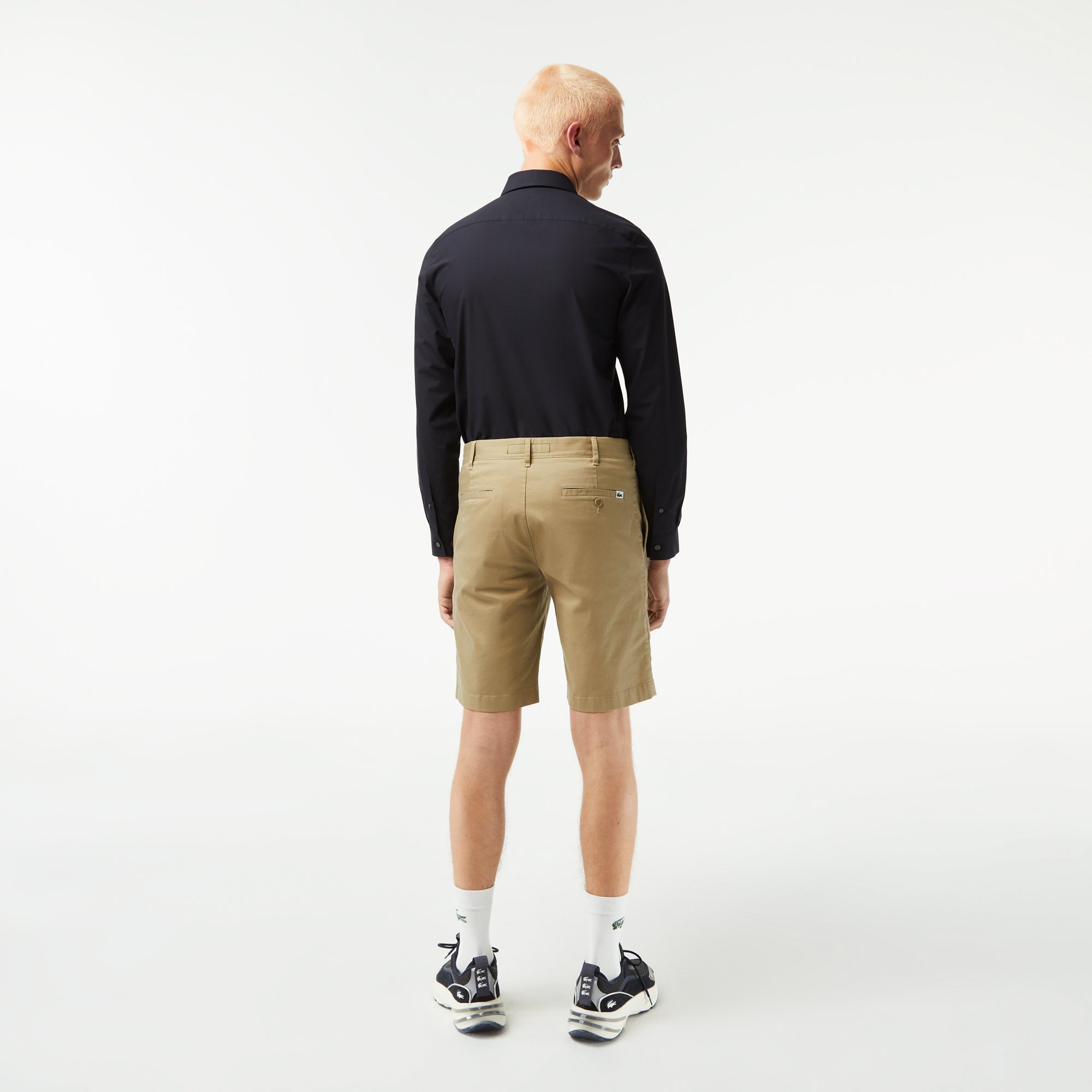 Quần Ngắn Bermuda Lacoste Nam Ôm Dáng Chất Liệu Organic Cotton