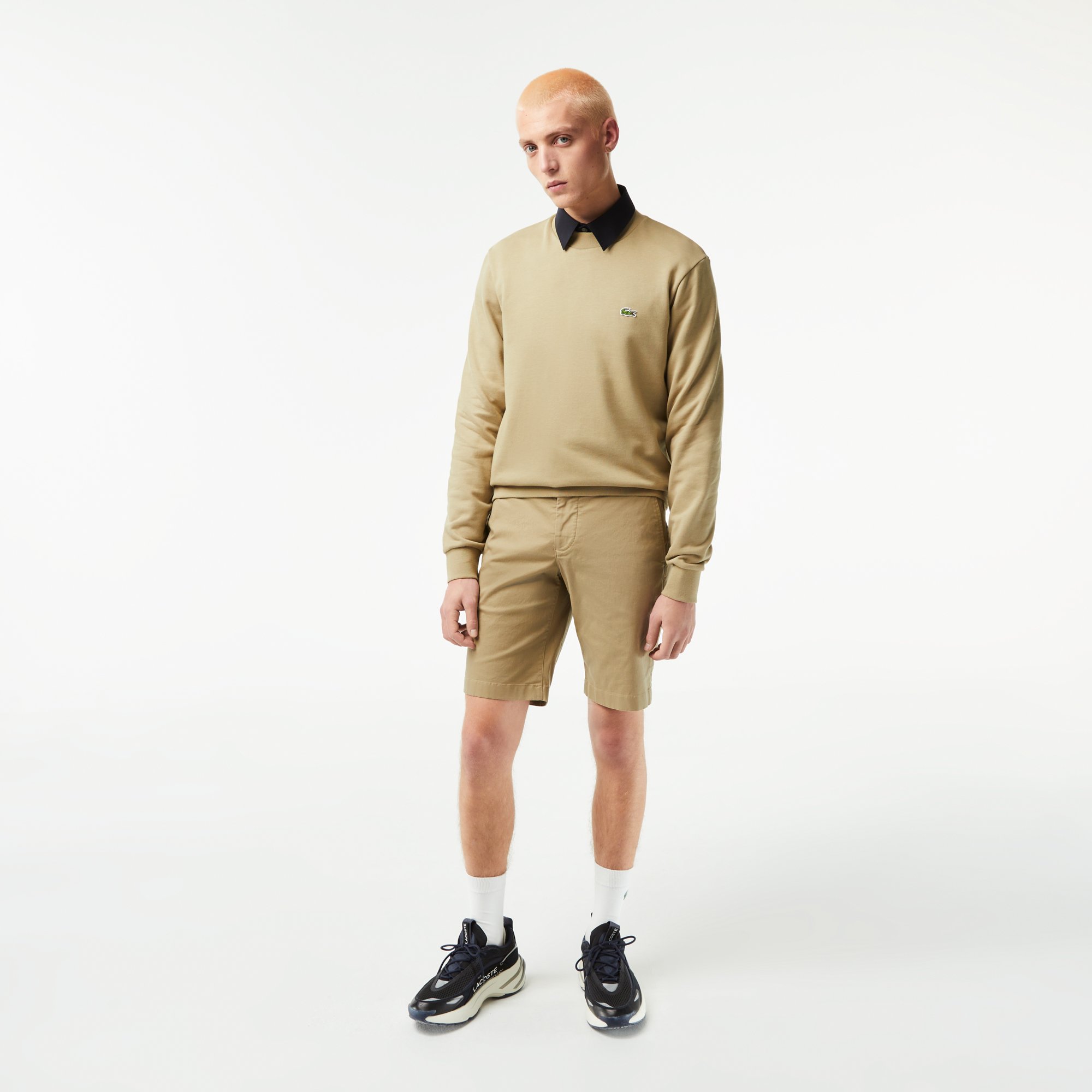 Quần Ngắn Bermuda Lacoste Nam Ôm Dáng Chất Liệu Organic Cotton