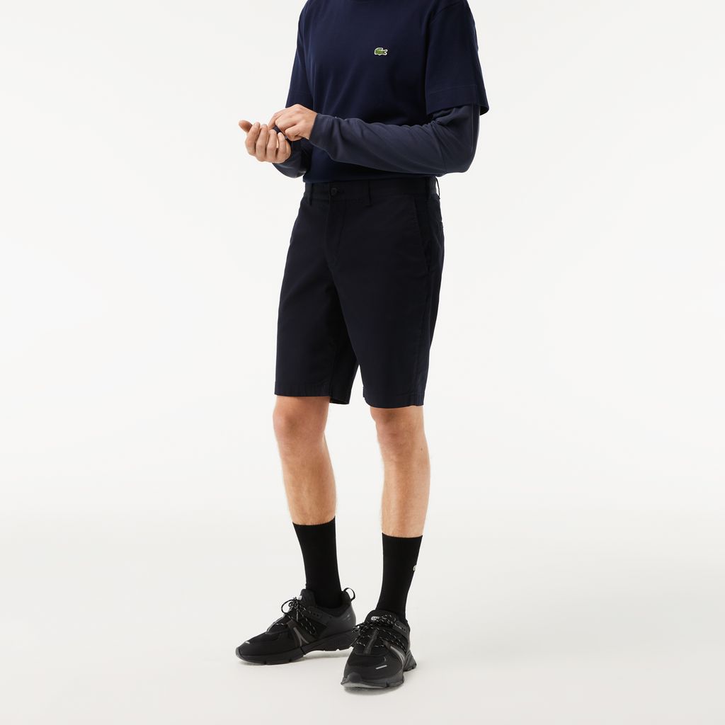 Quần Ngắn Bermuda Lacoste Nam Ôm Dáng Chất Liệu Organic Cotton